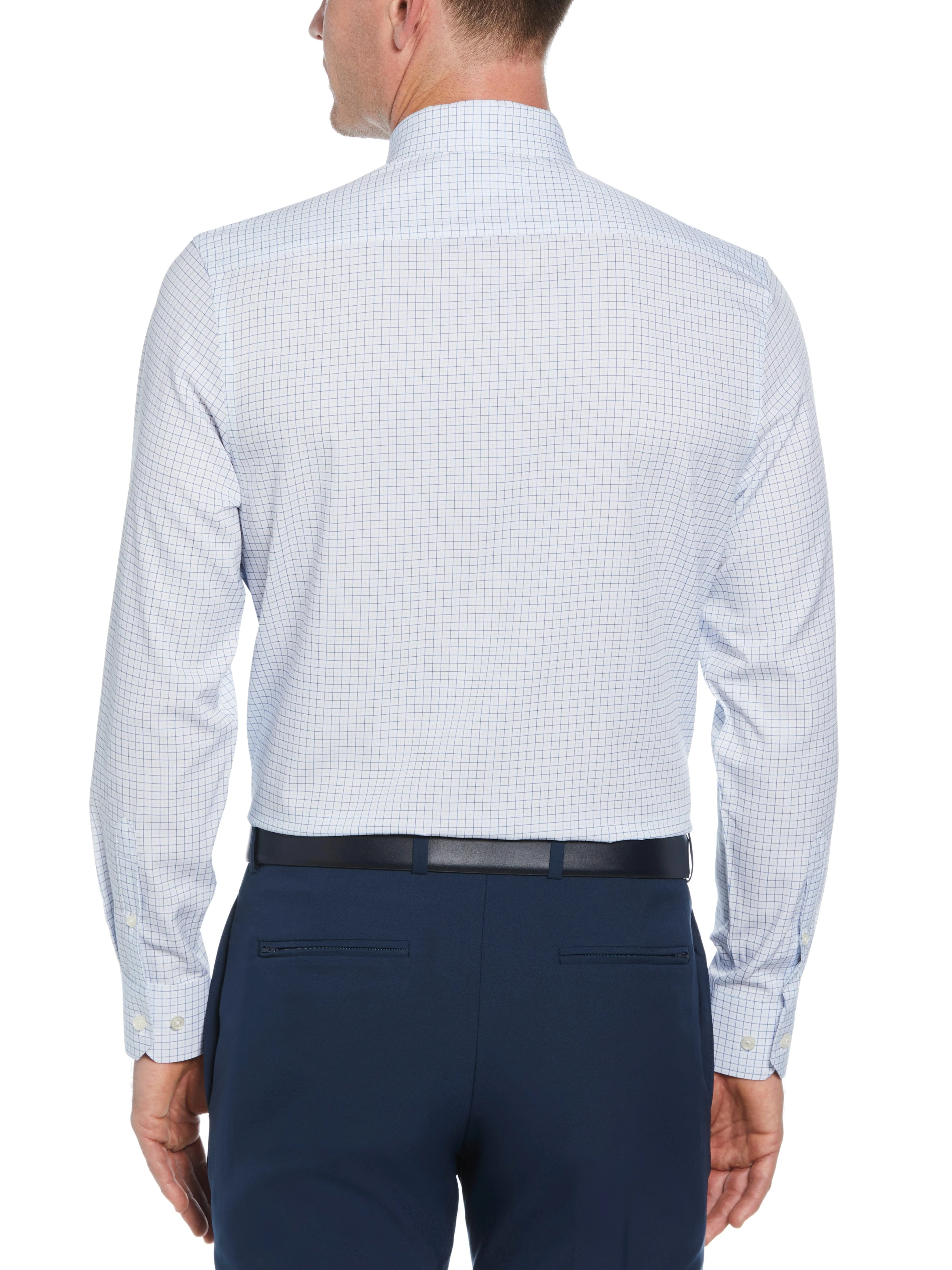Slim Fit Button-Down Check Dress Shirt - Image 3