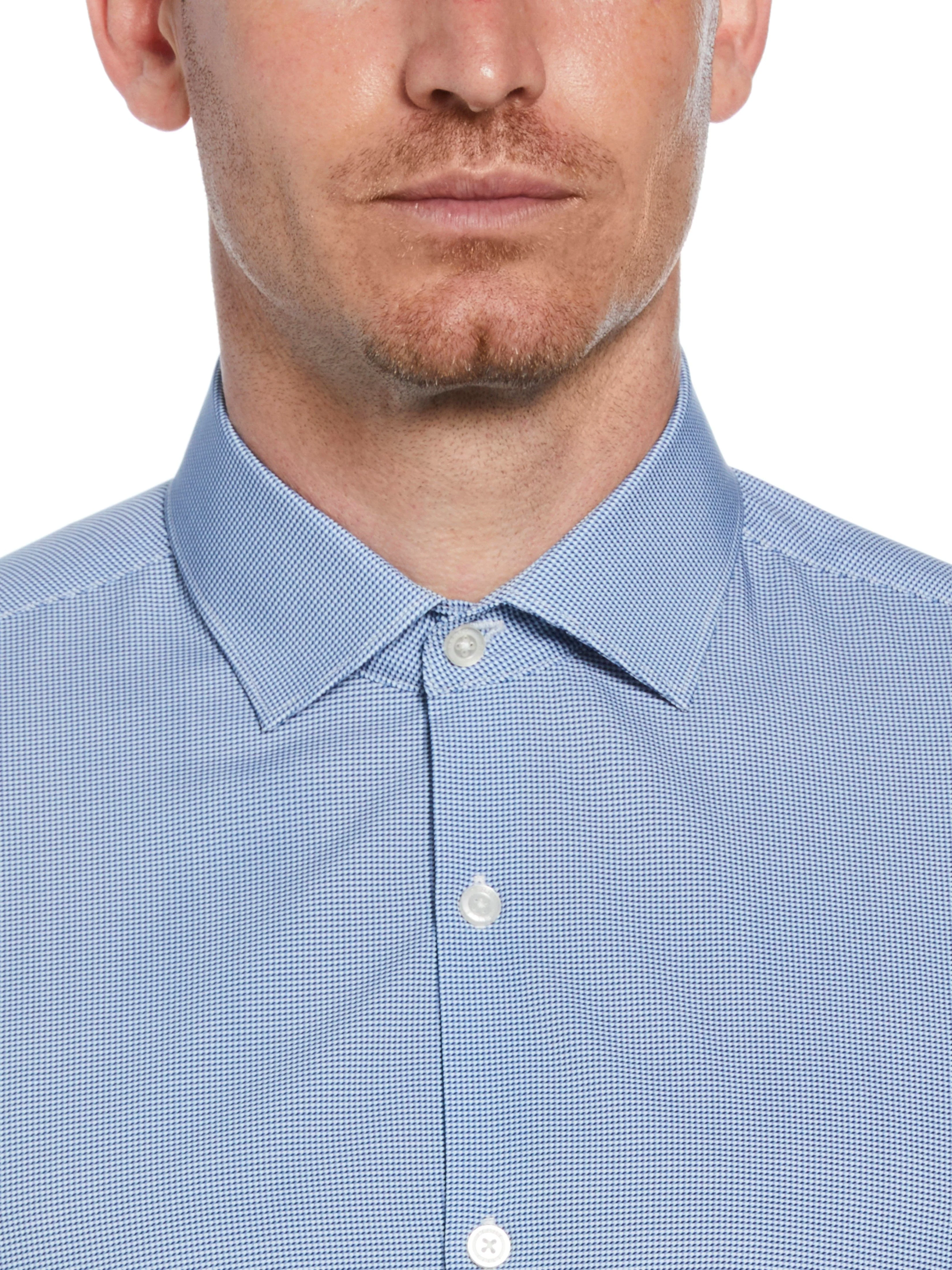 Slim Fit Houndstooth Button-Down Dress Shirt - Image 3