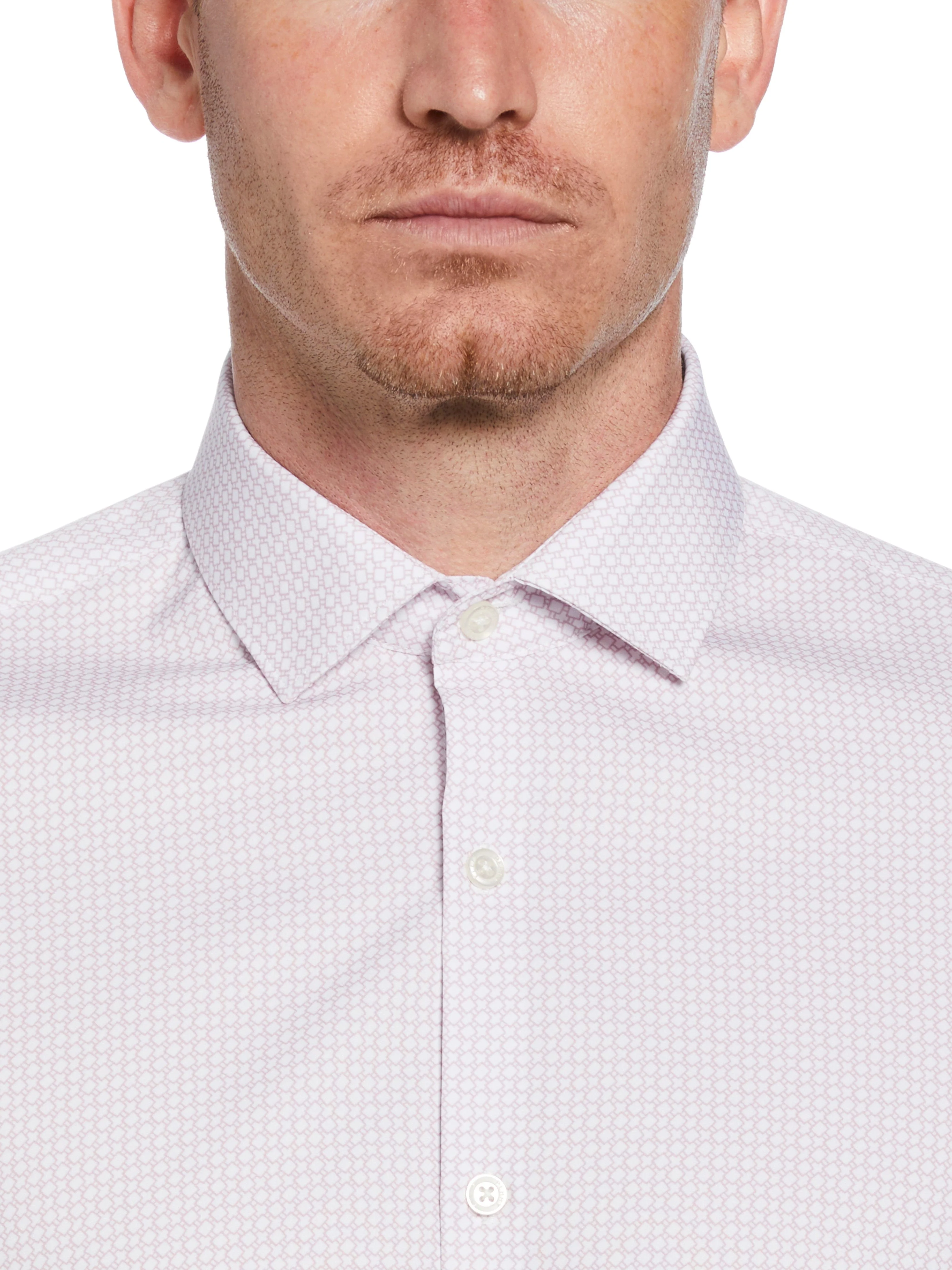Slim Fit Button-Down Circle Pattern Dress Shirt - Image 2