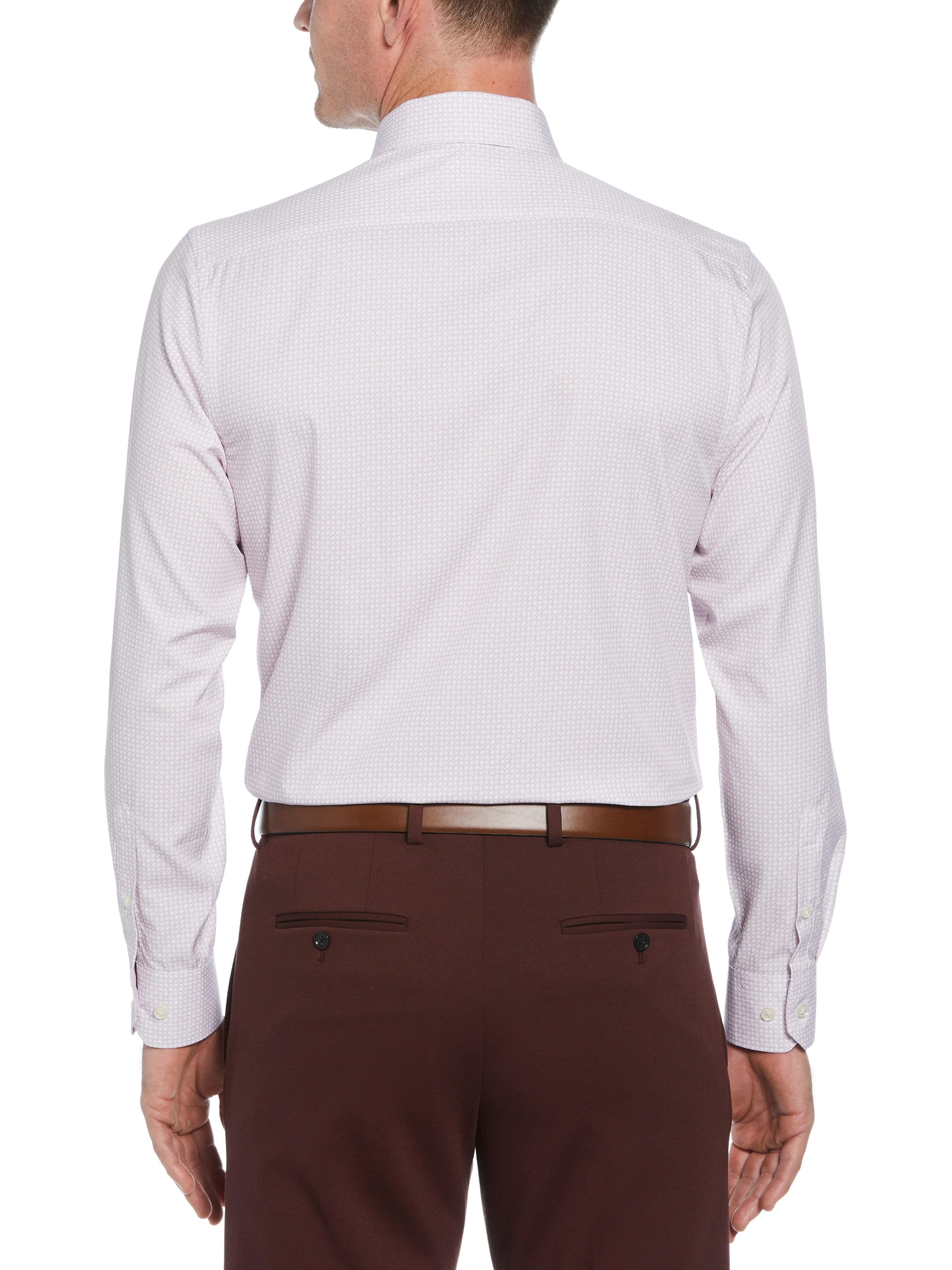 Slim Fit Button-Down Circle Pattern Dress Shirt - Image 3