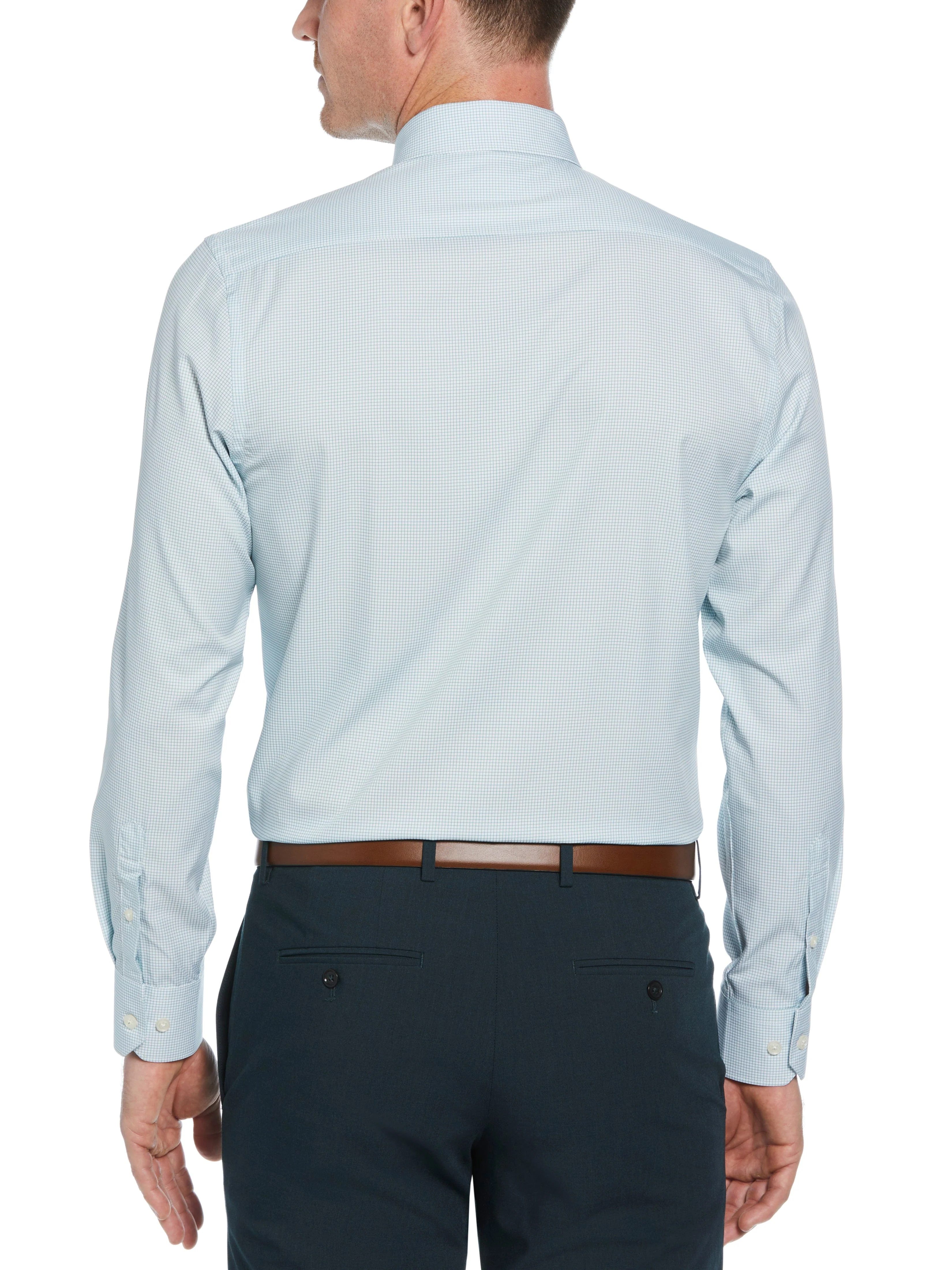 Slim Fit Stretch Small Check Dress Shirt - Image 2