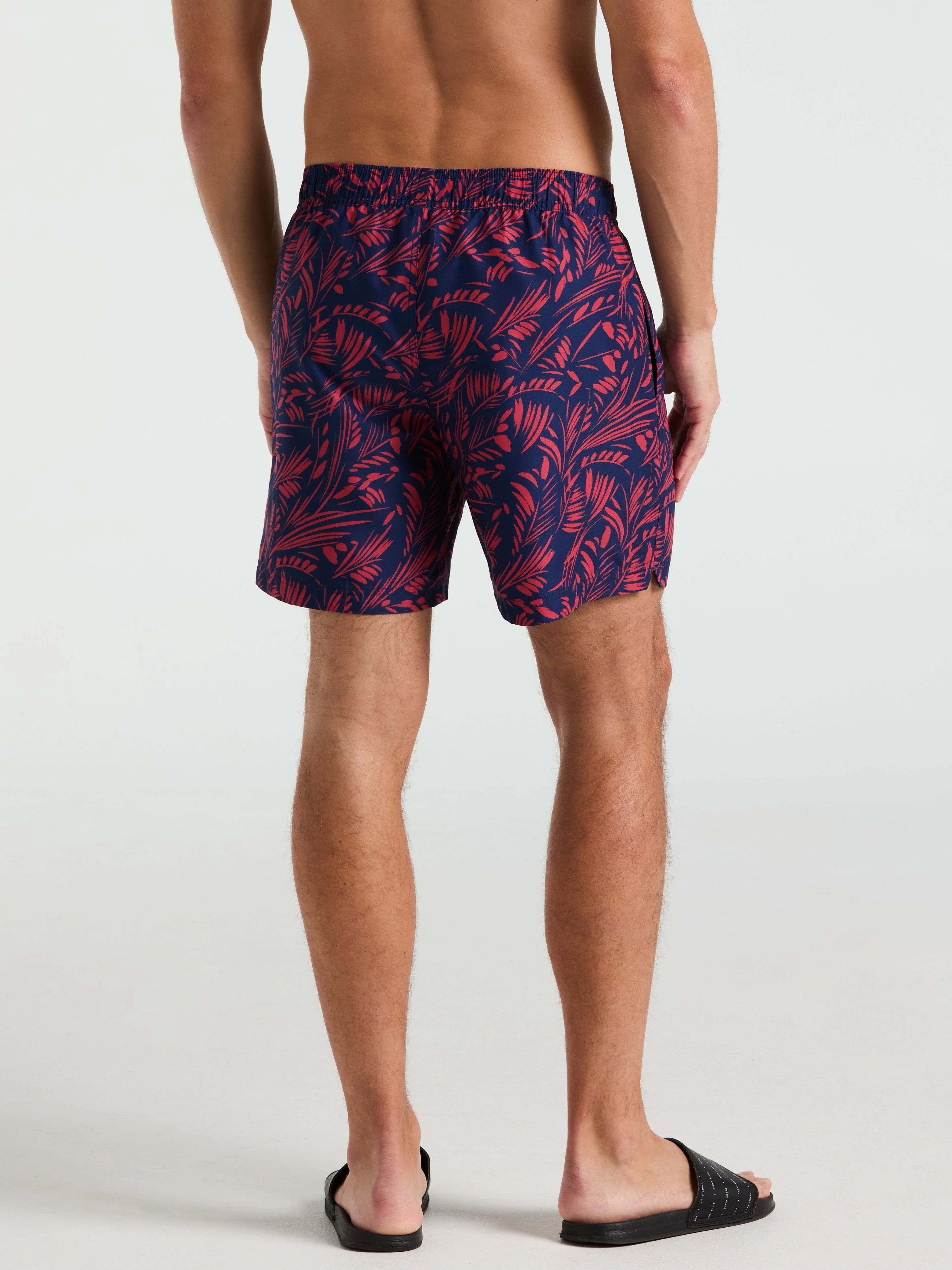 7" Leaf Print Swim Short - Image 3