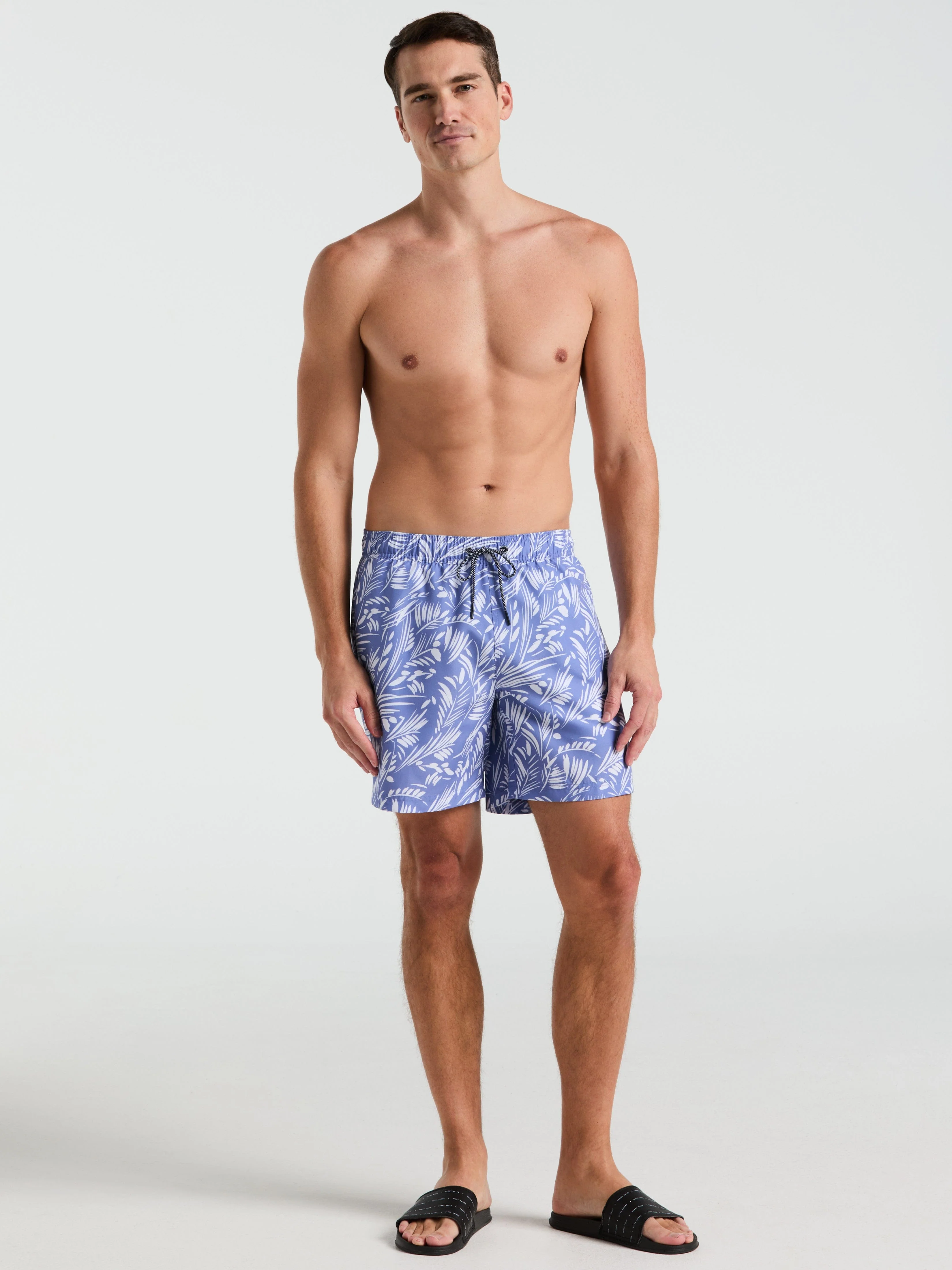 7" Leaf Print Swim Short - Image 6