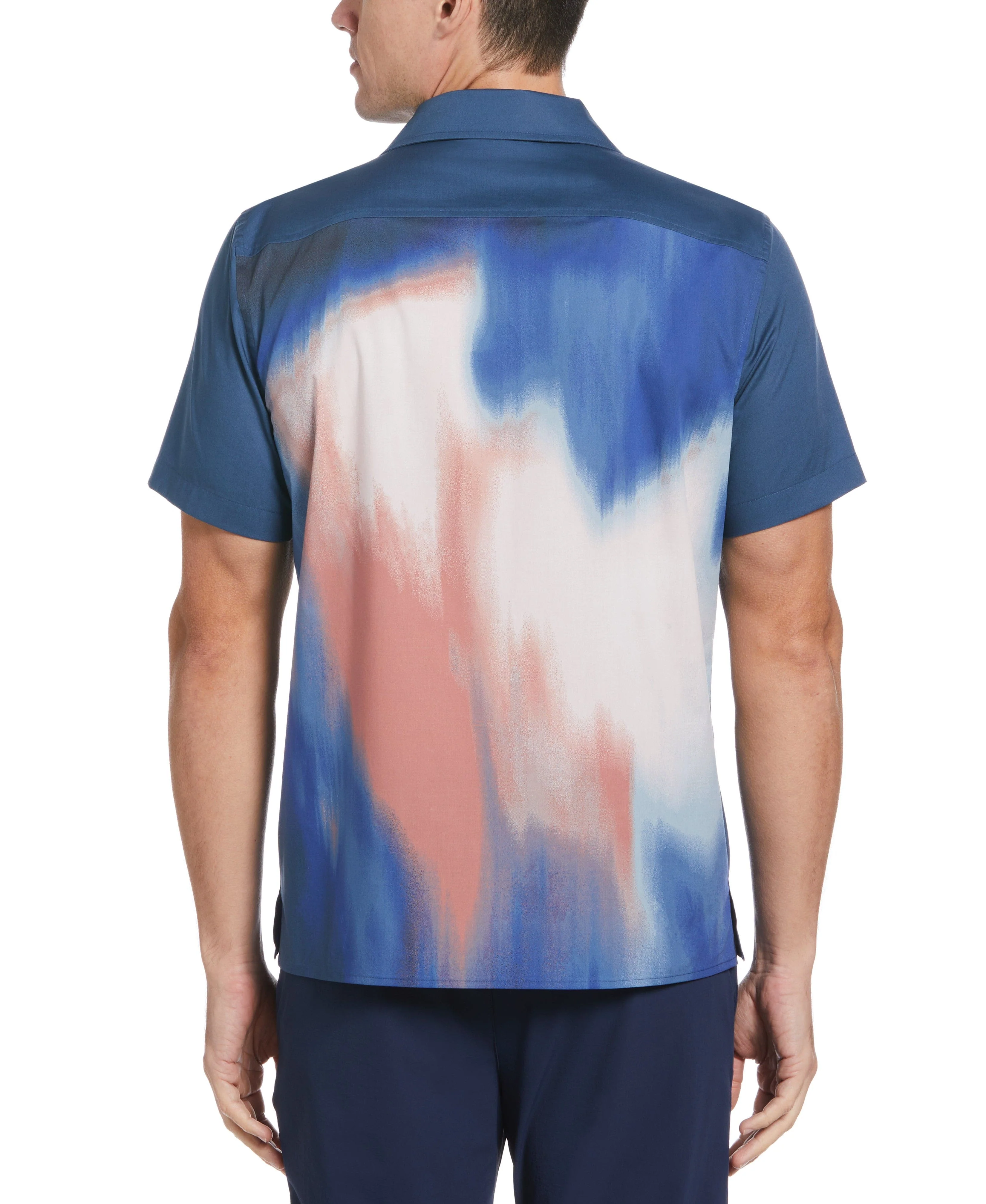 Abstract Print Camp Collar Soft Shirt - Image 2