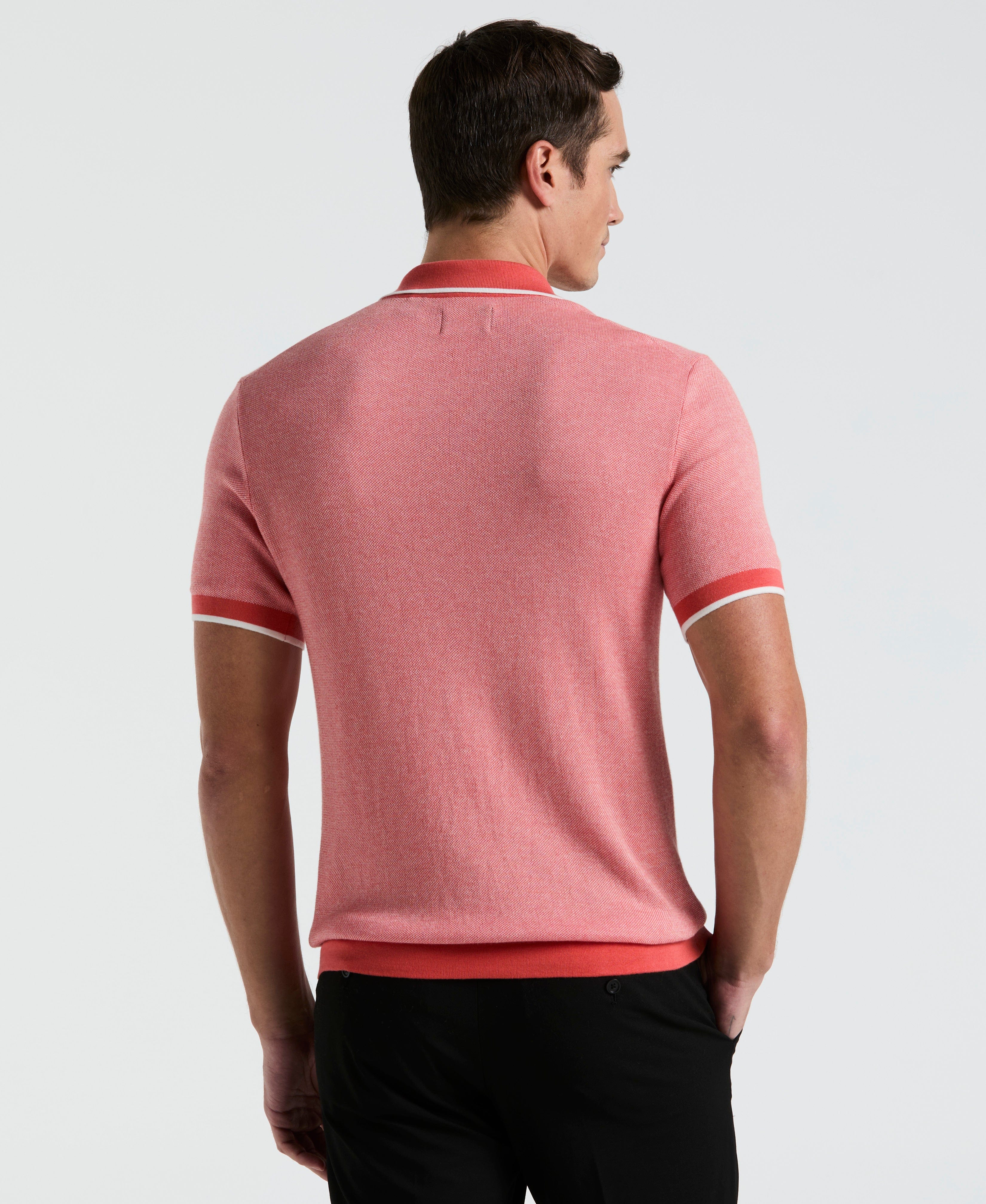 Bi-Color Stitch Zip Polo - Image 2