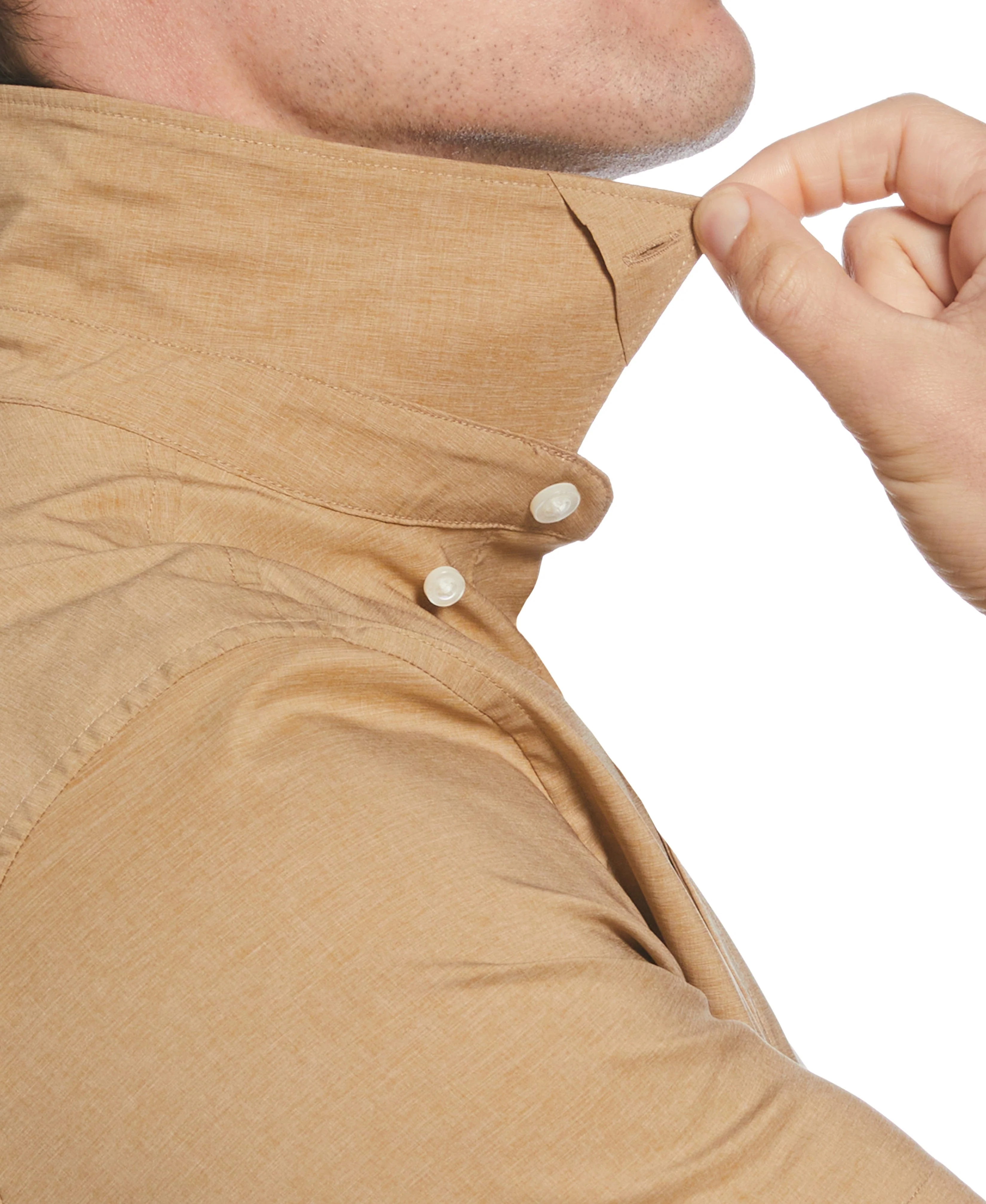 Big & Tall Total Stretch Heather Shirt - Image 3