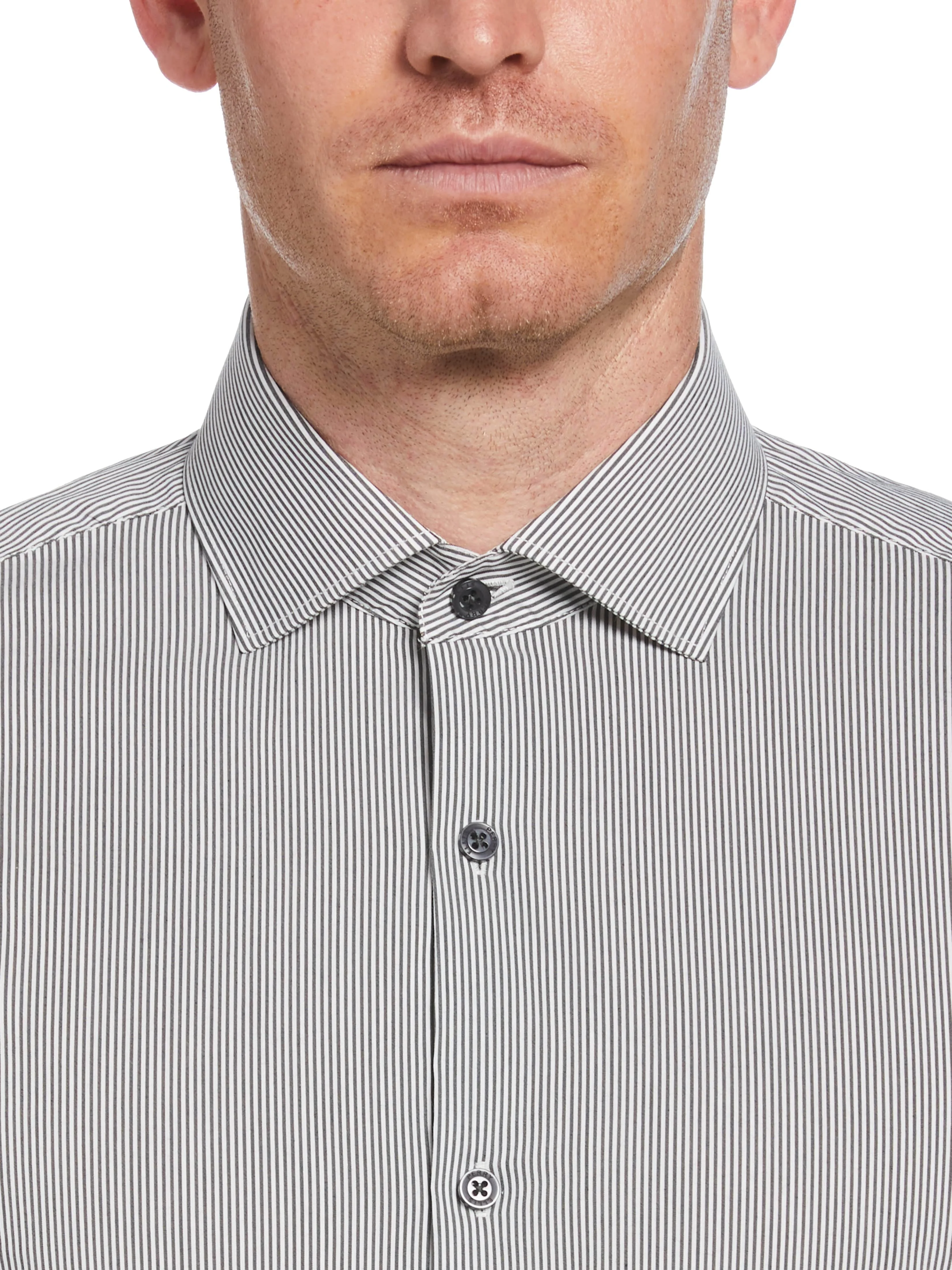 Slim Fit Striped Print Dress Shirt - Image 2