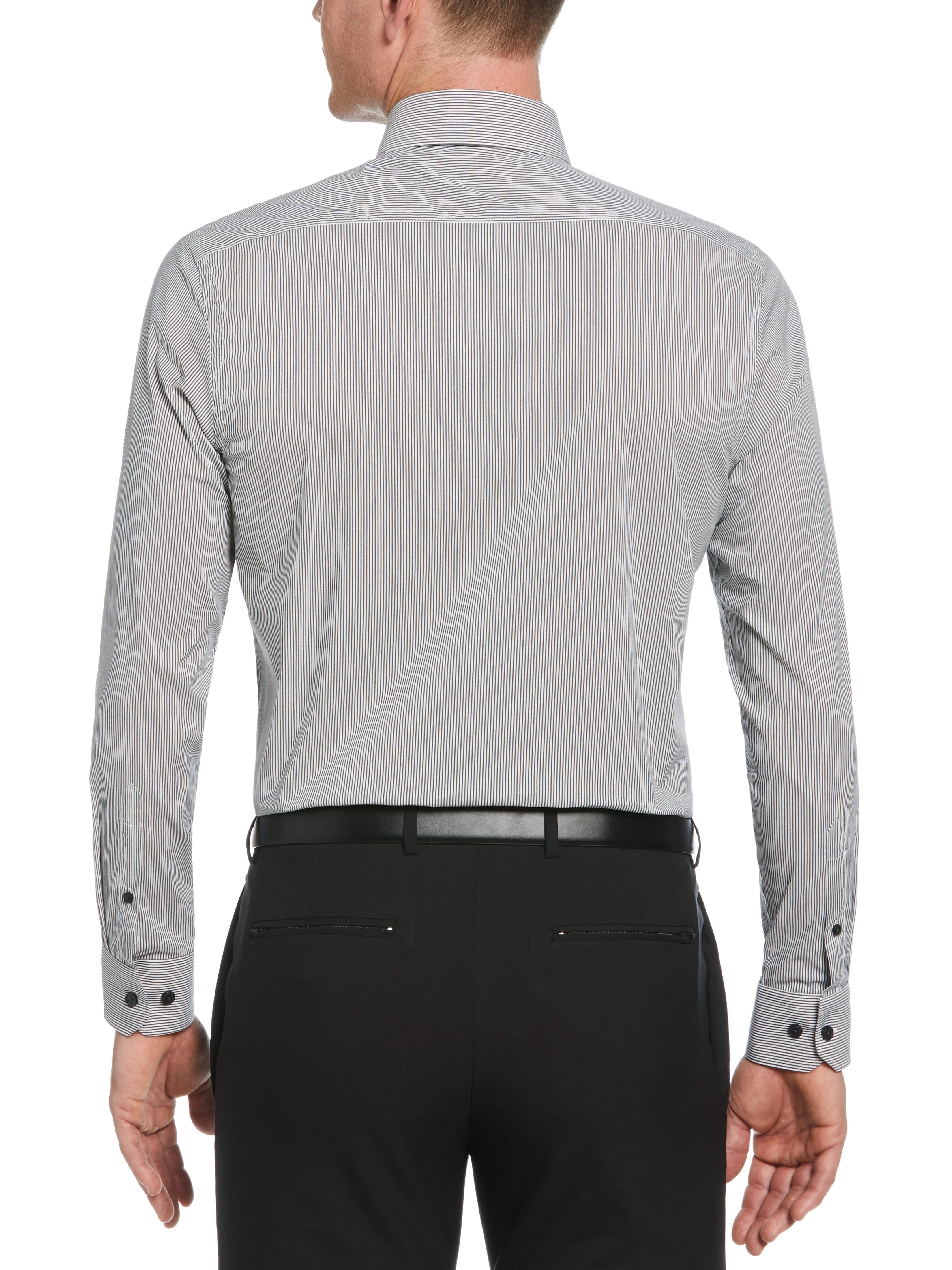 Slim Fit Striped Print Dress Shirt - Image 3