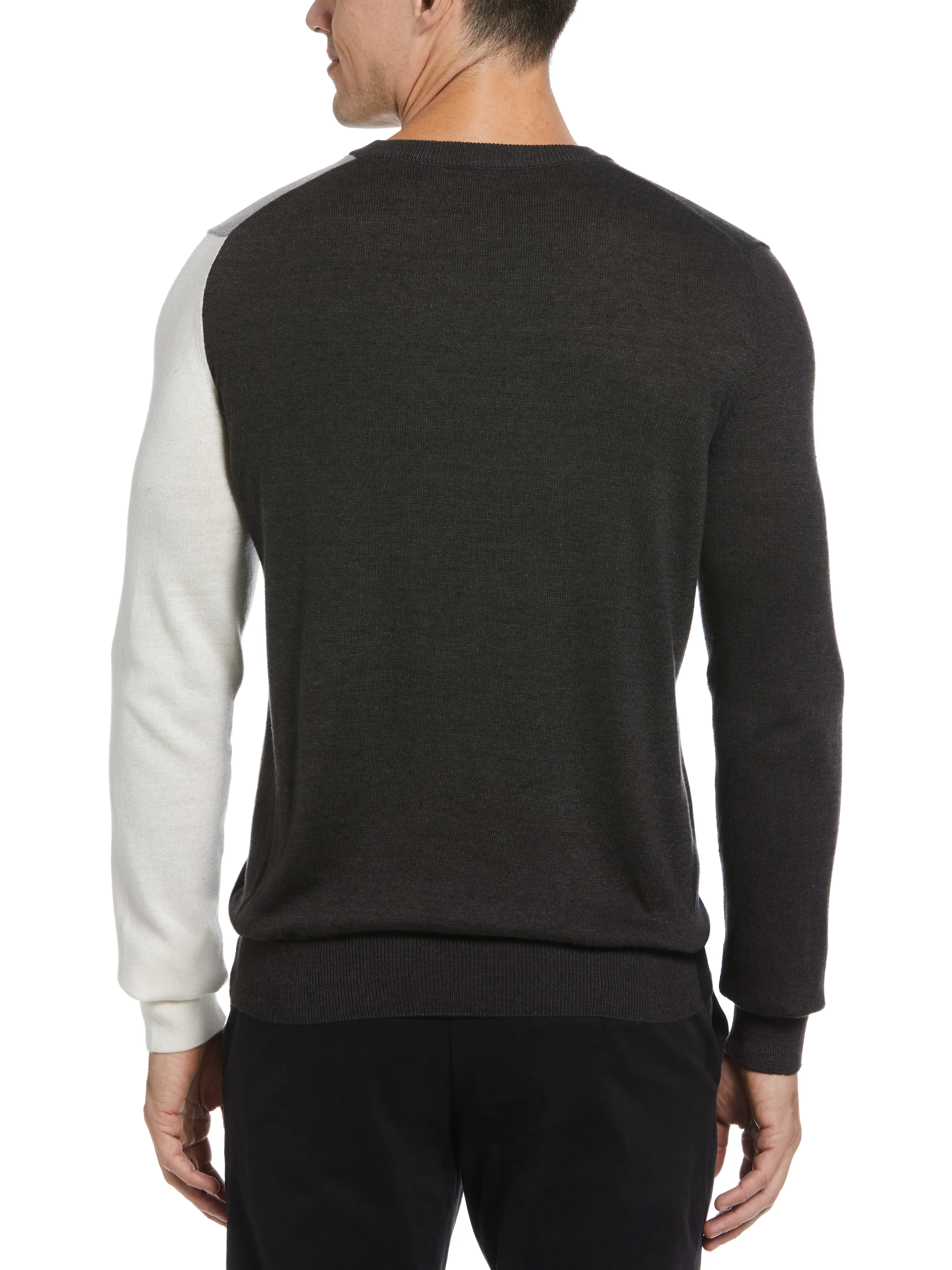 Color Block V-Neck Sweater - Image 4