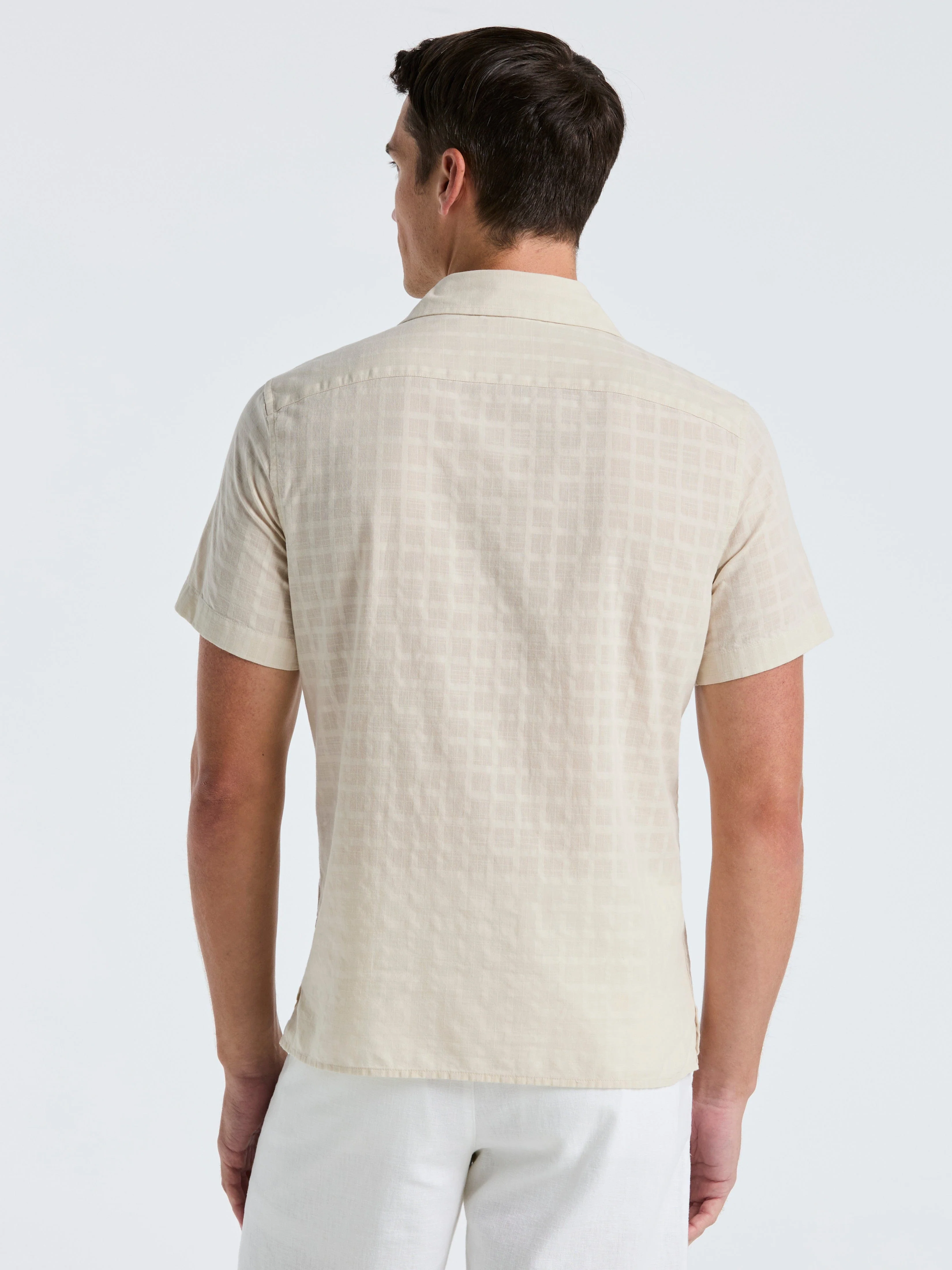 Cotton Dobby Plaid Shirt - Image 3