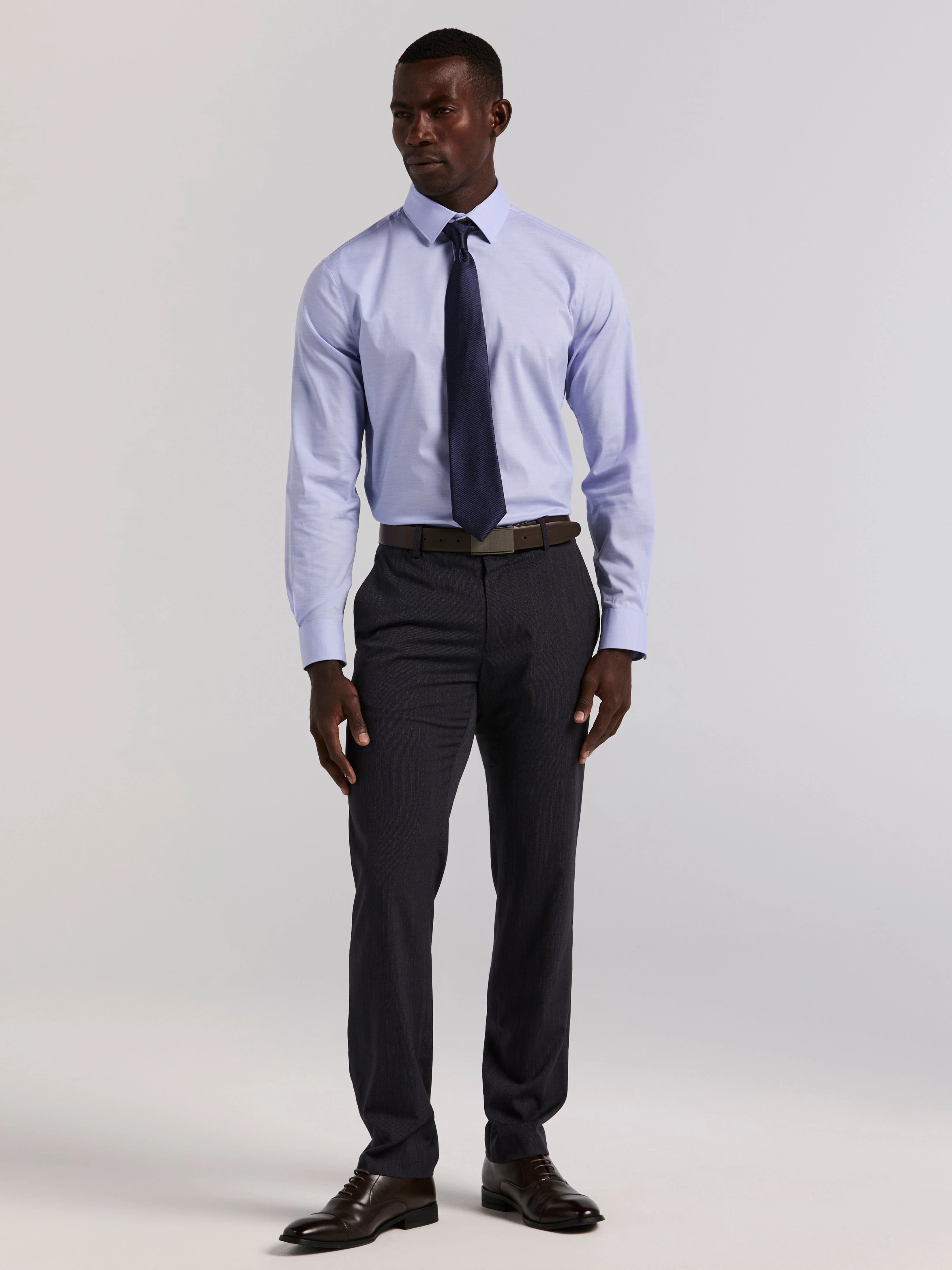 Cotton Blend Slim Fit Dress Shirt - Image 10