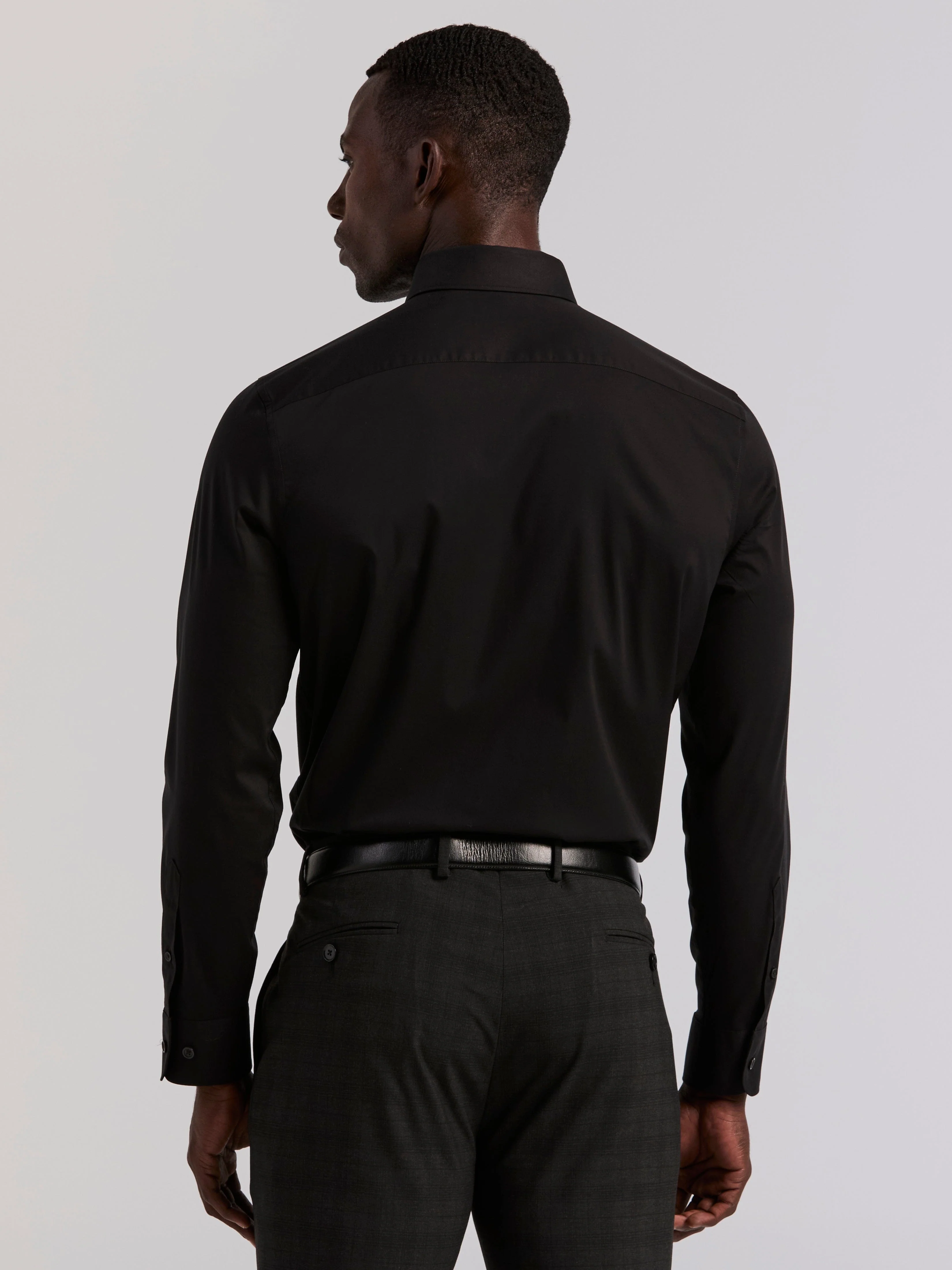 Cotton Blend Slim Fit Dress Shirt - Image 13
