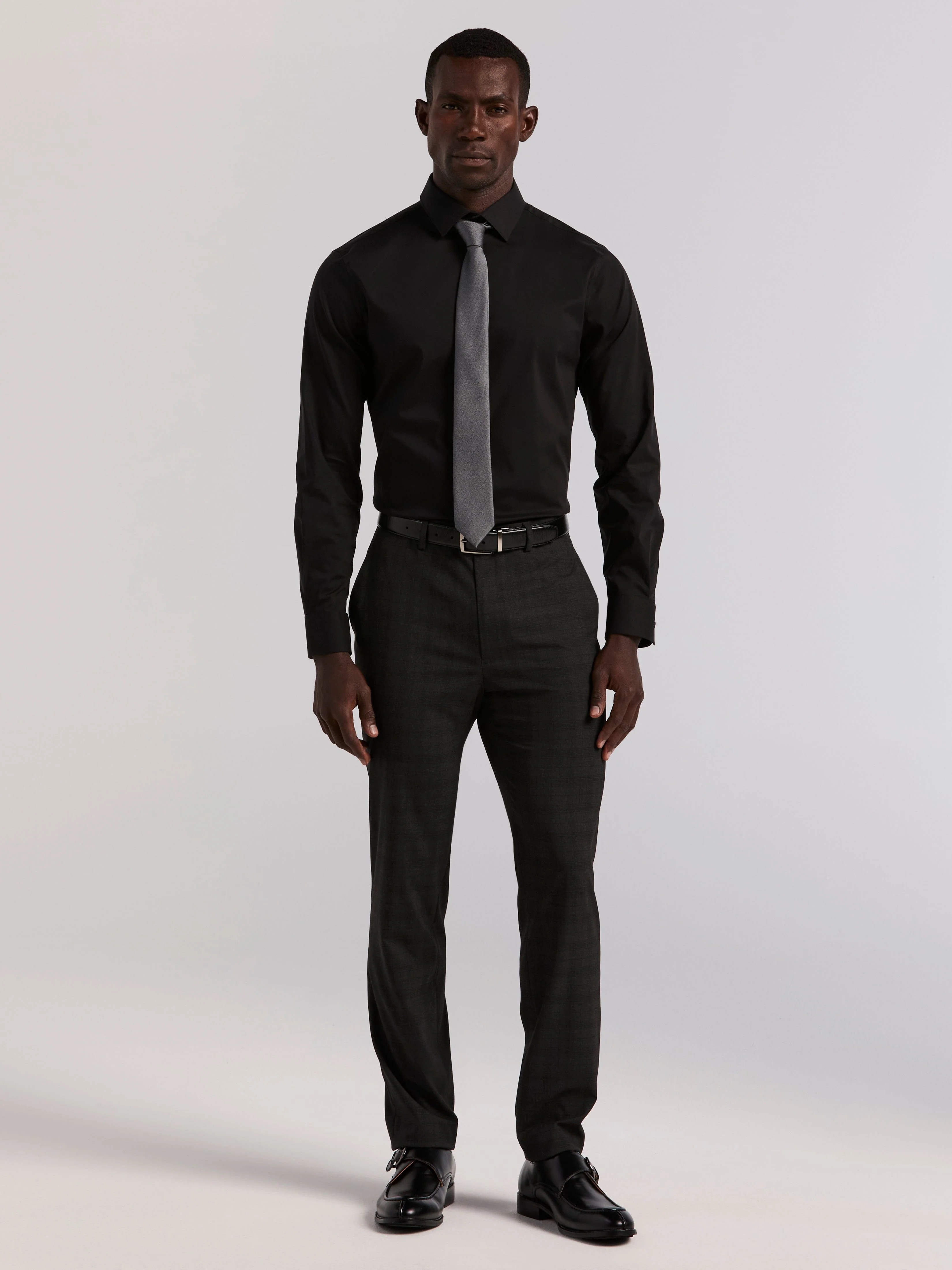 Cotton Blend Slim Fit Dress Shirt - Image 14