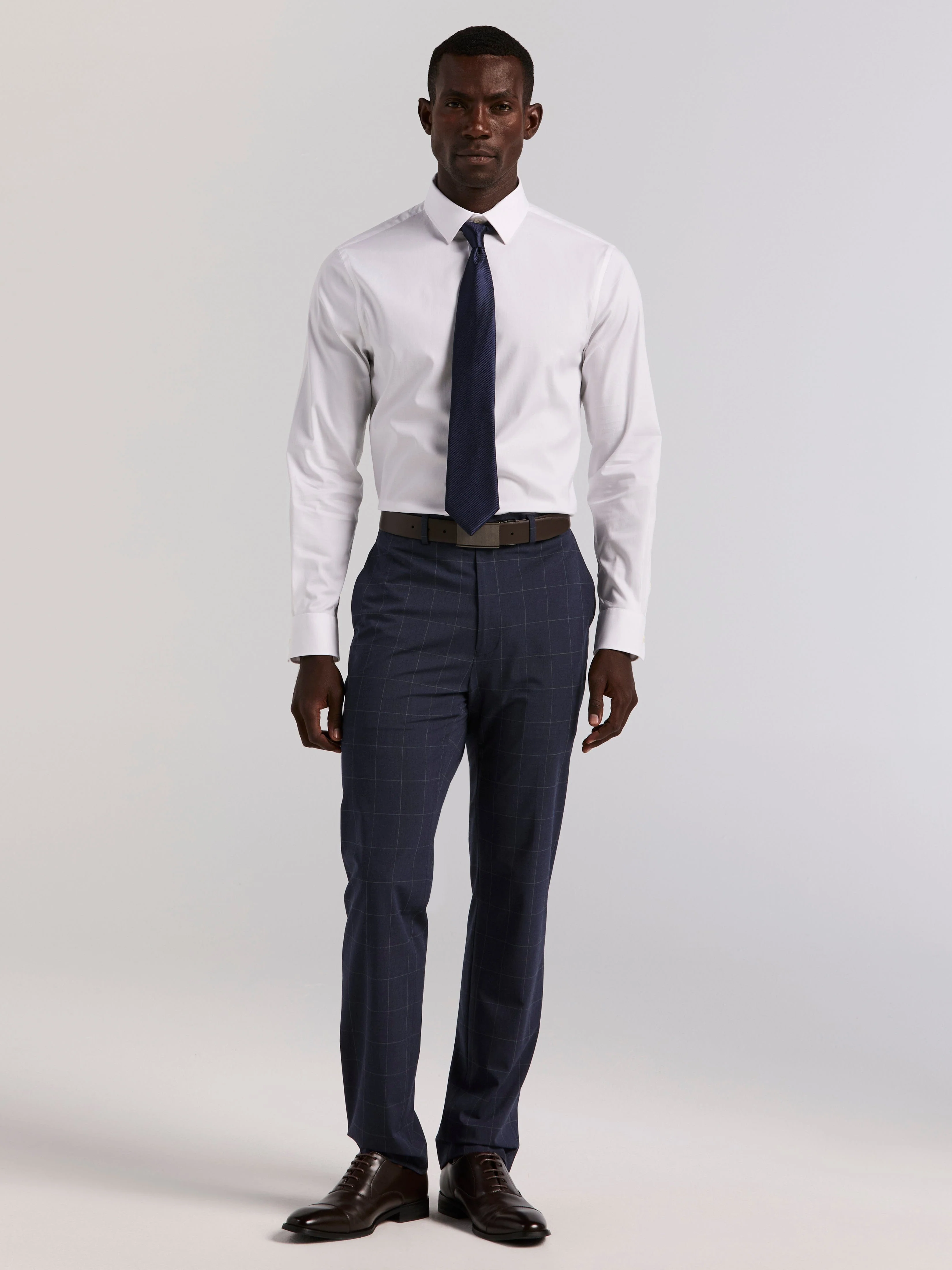 Cotton Blend Slim Fit Dress Shirt - Image 4