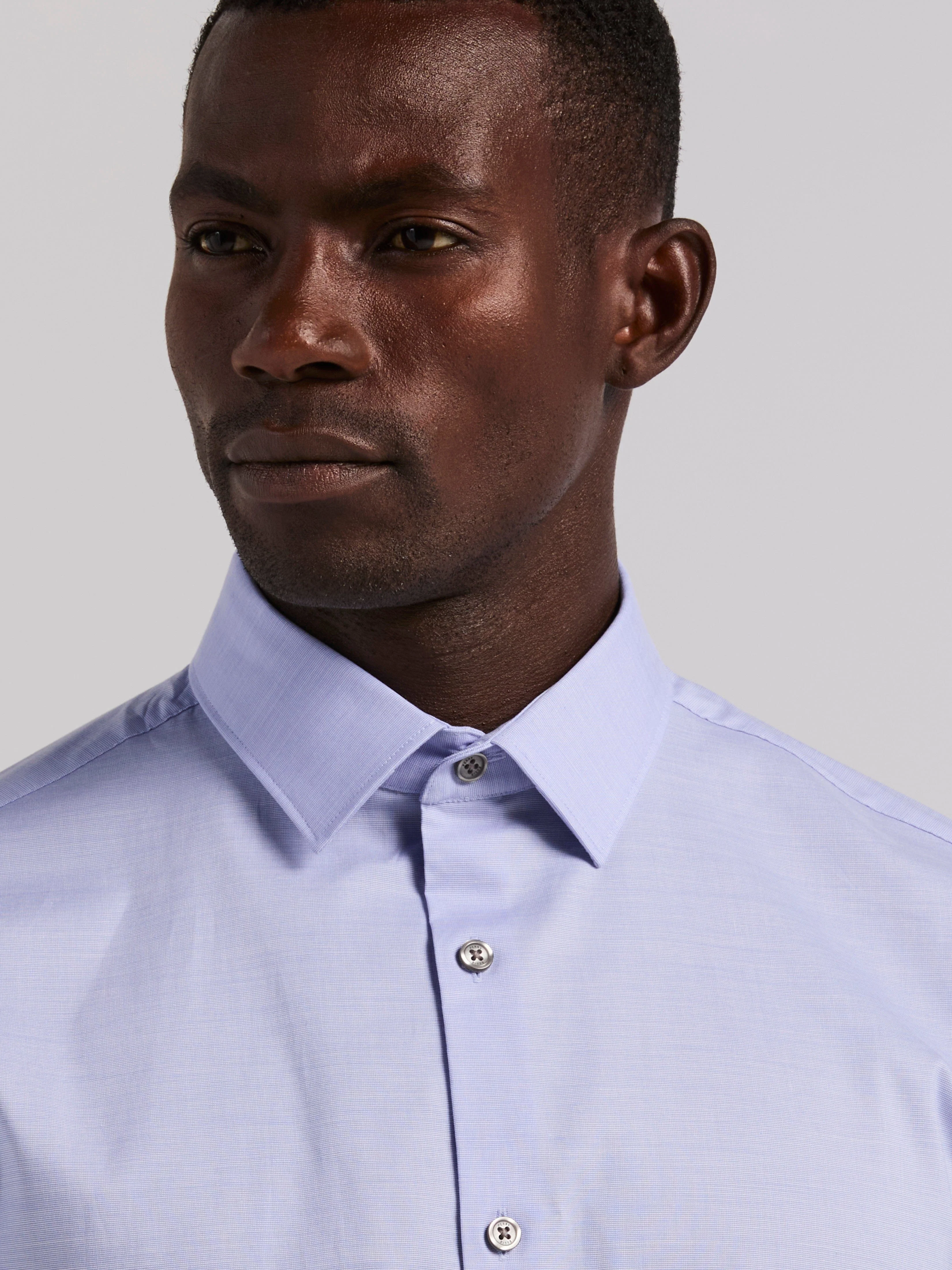 Cotton Blend Slim Fit Dress Shirt - Image 8