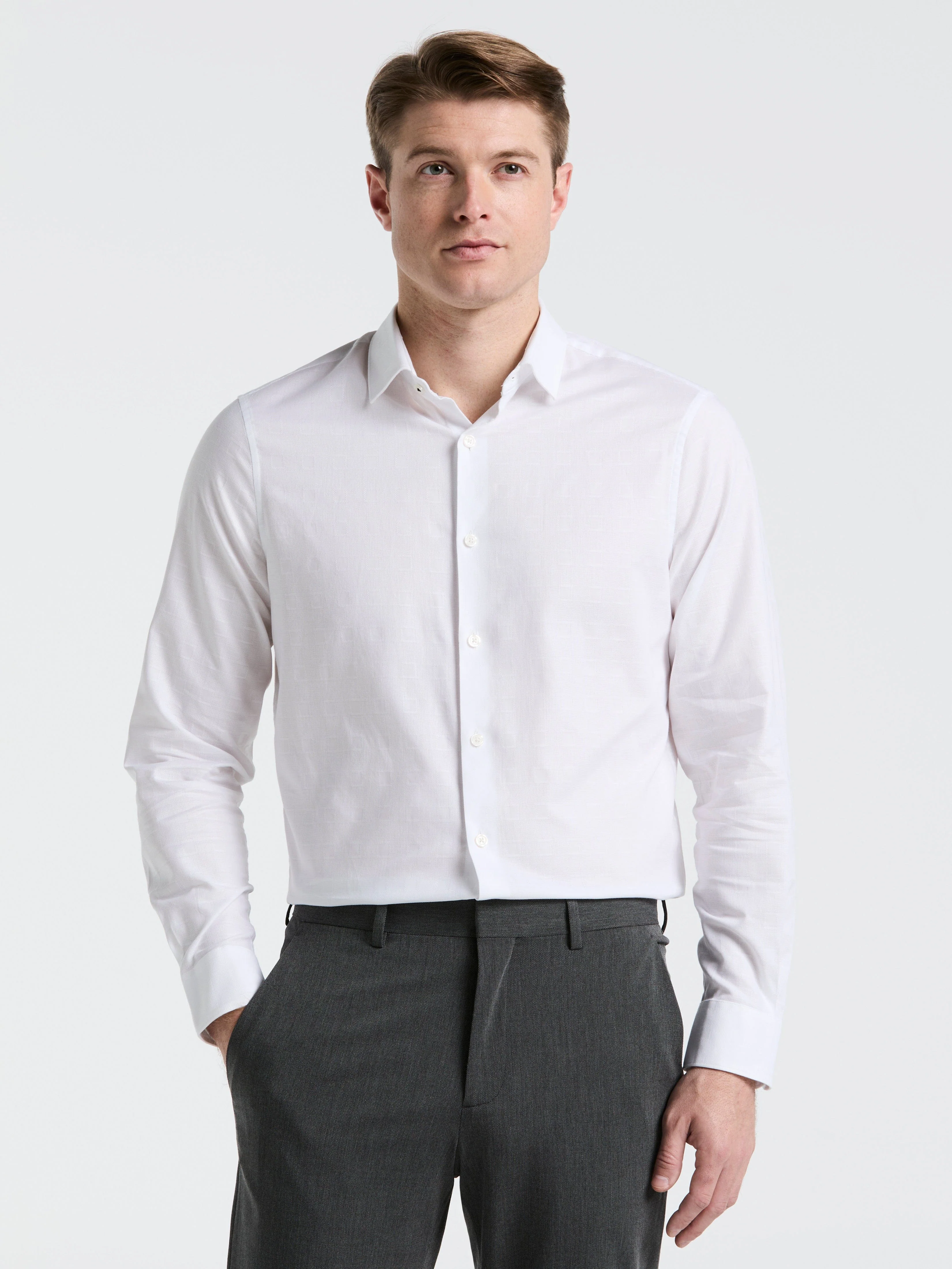 Cotton Dobby Untucked Shirt - Image 2