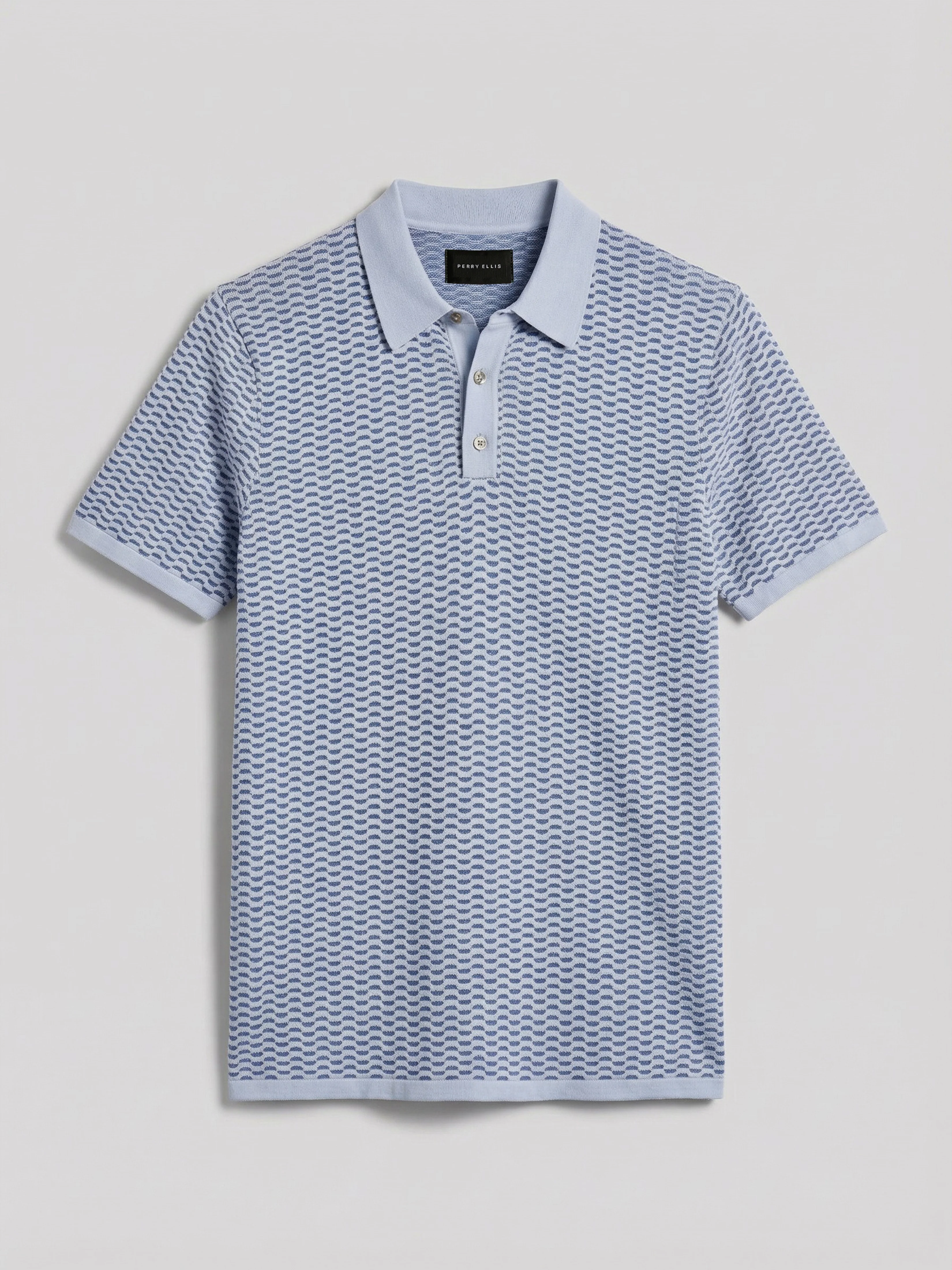 Cotton Modal Geo Polo Sweater - Image 6