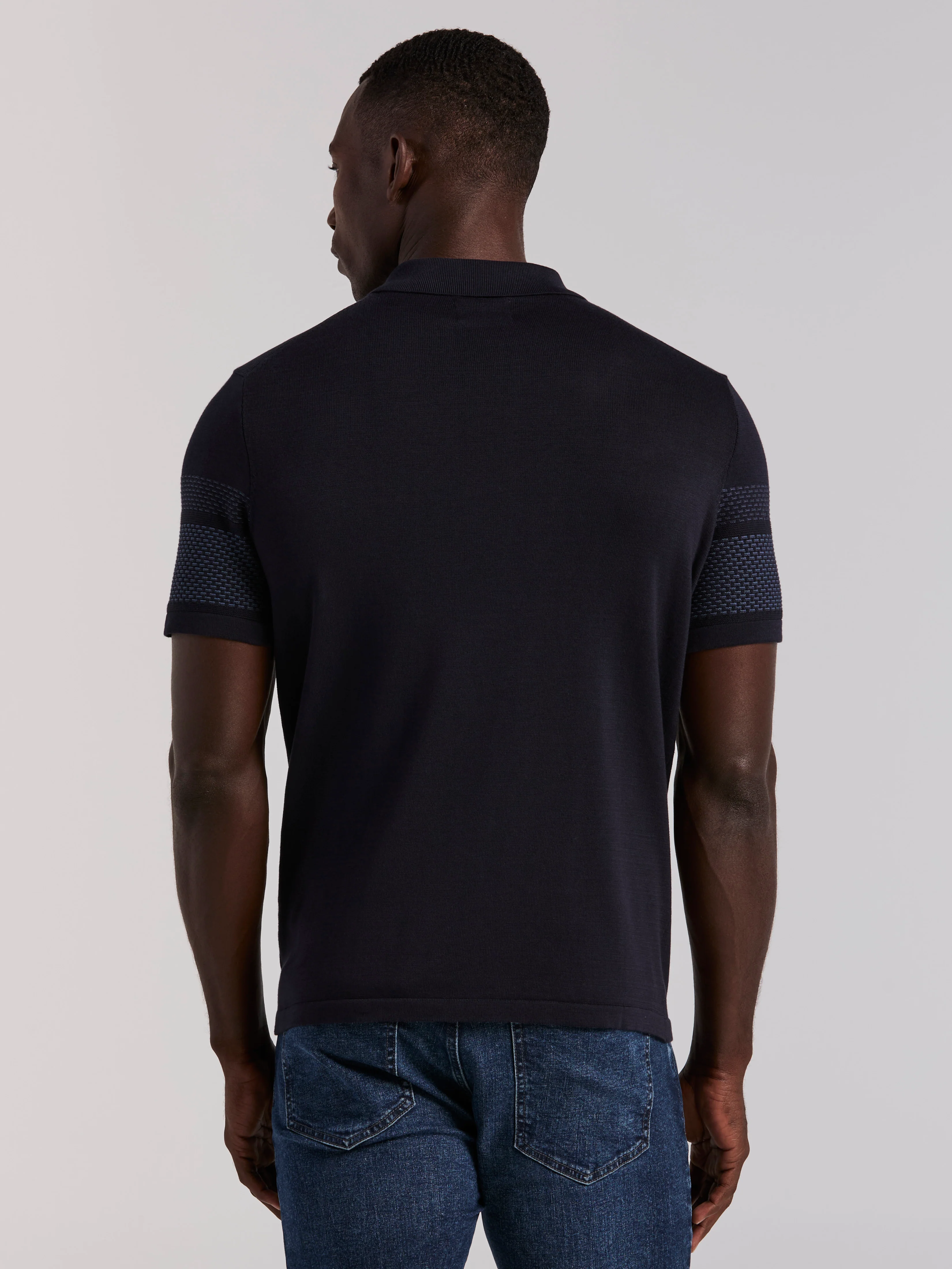 Cotton Modal Textured Button Front Sweater - Image 4
