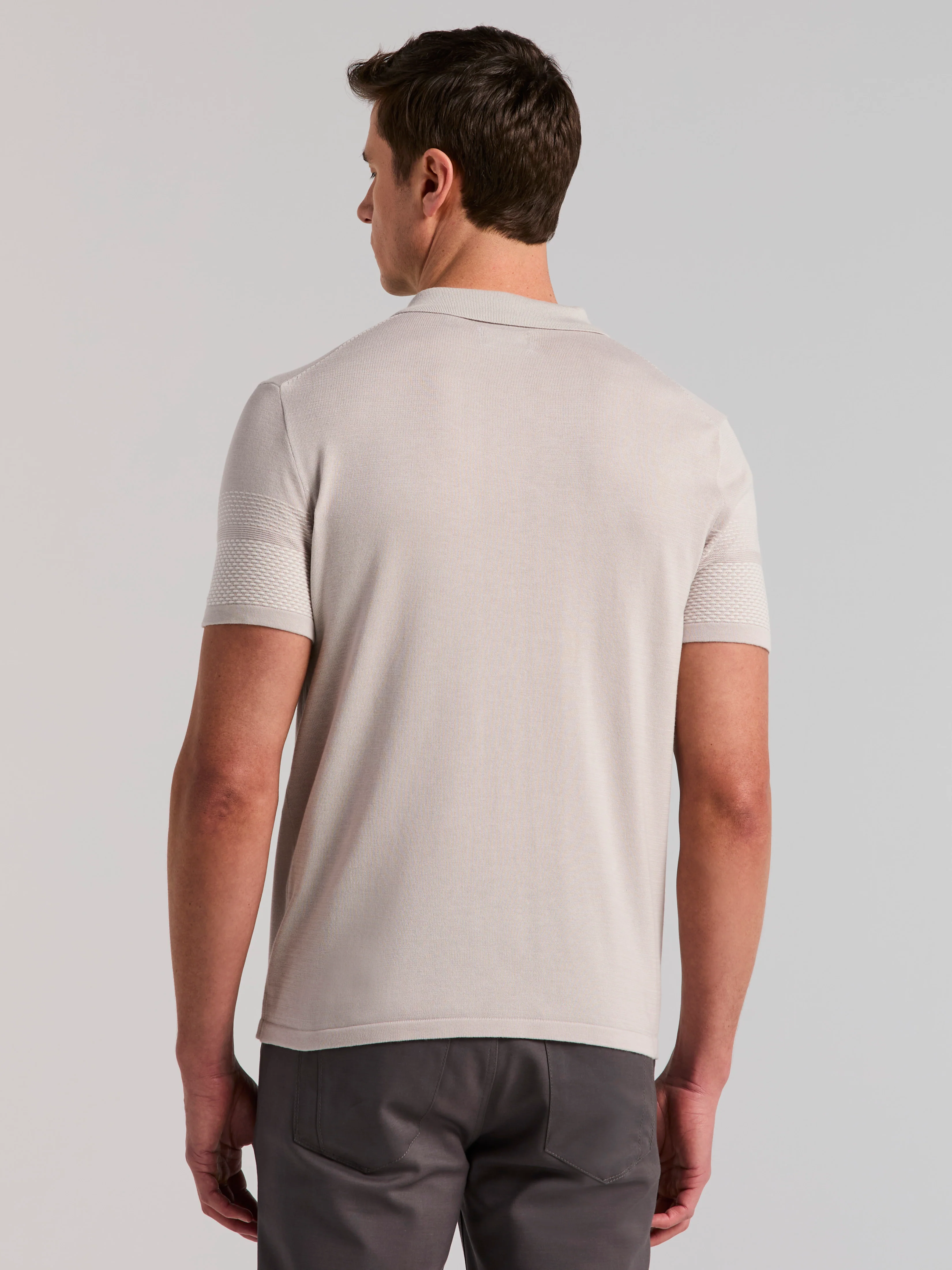 Cotton Modal Textured Button Front Sweater - Image 9