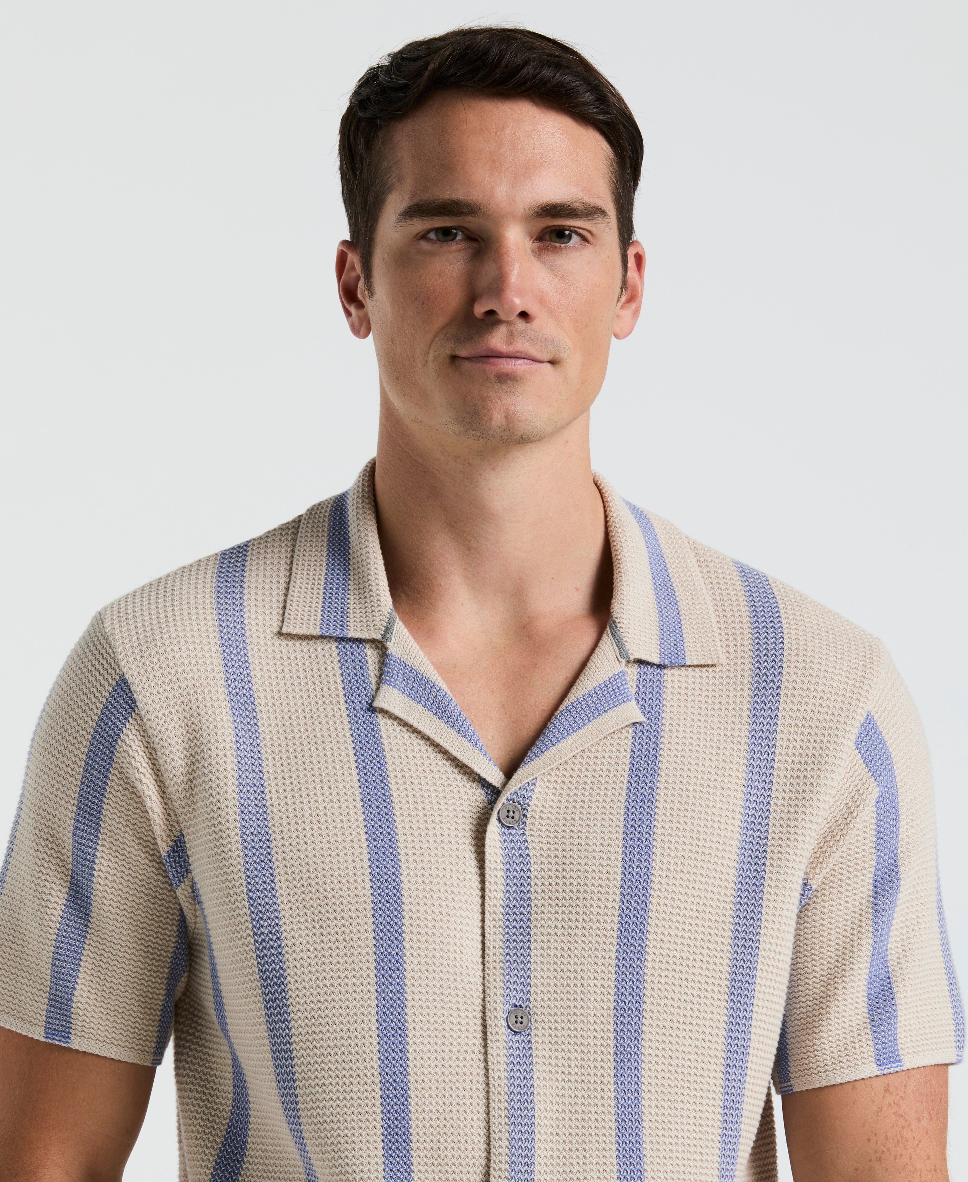 Cotton Open Stitch Sweater Shirt - Image 3