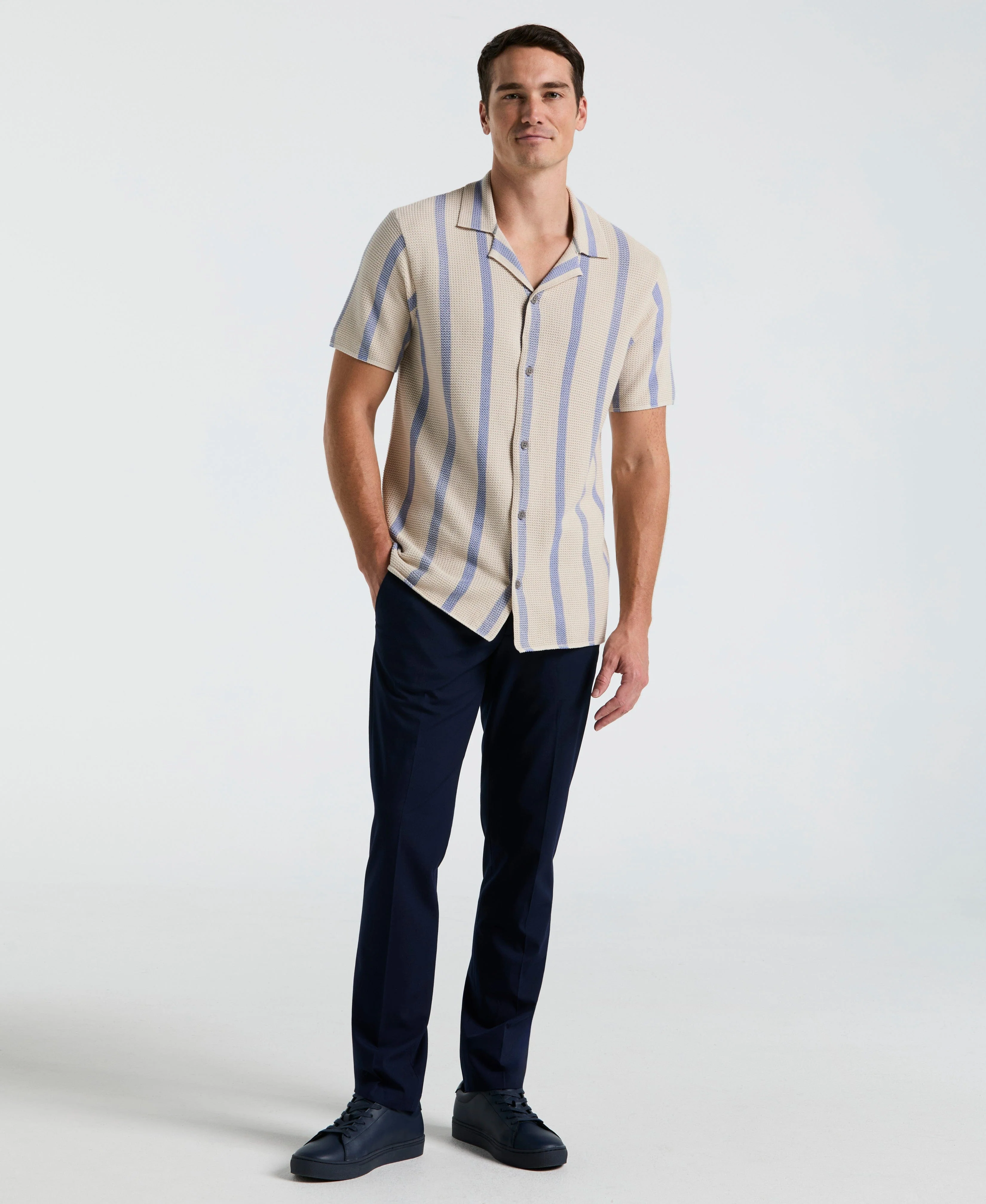 Cotton Open Stitch Sweater Shirt - Image 4