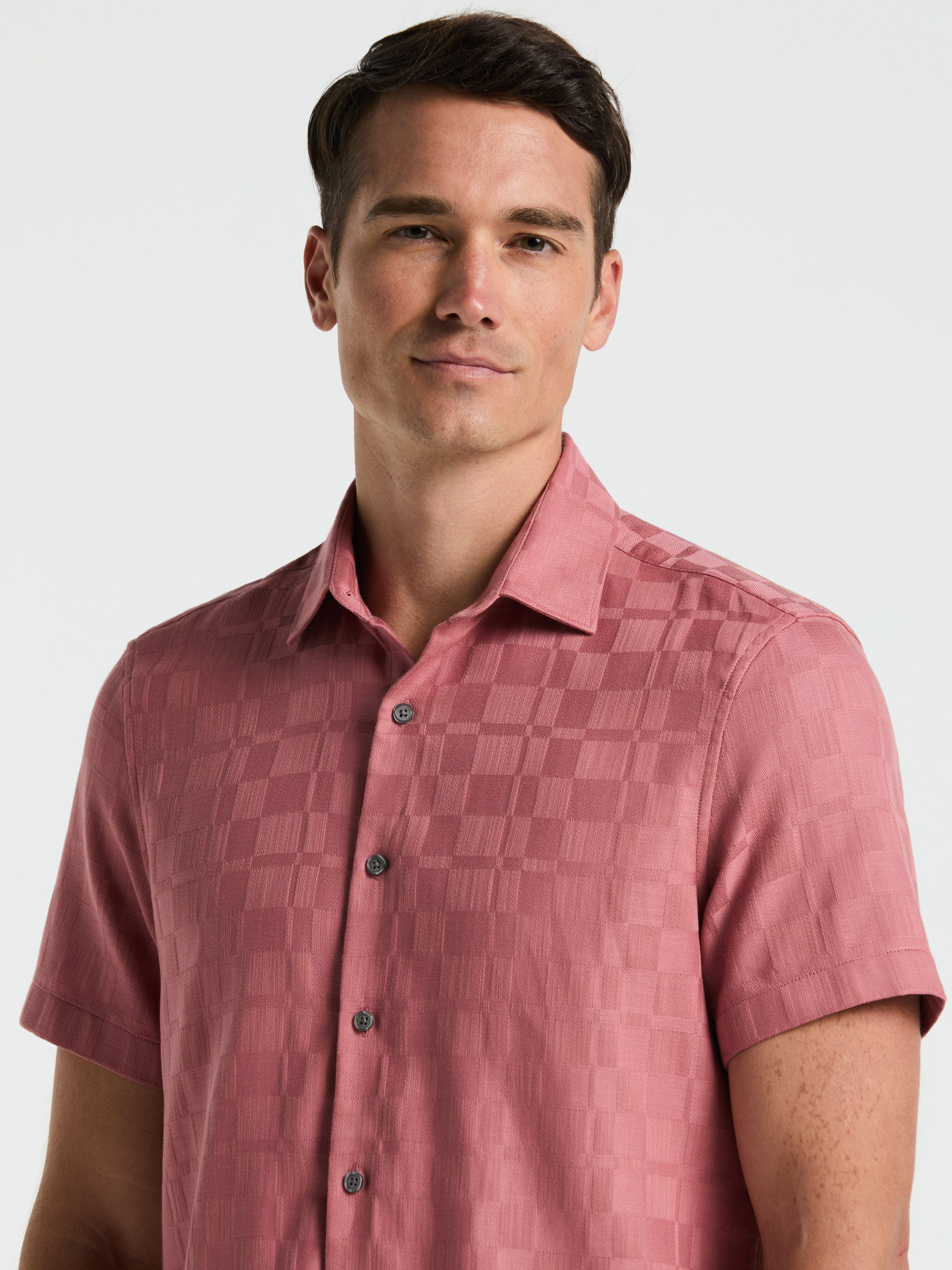 Cotton Textured Check Shirt - Image 3