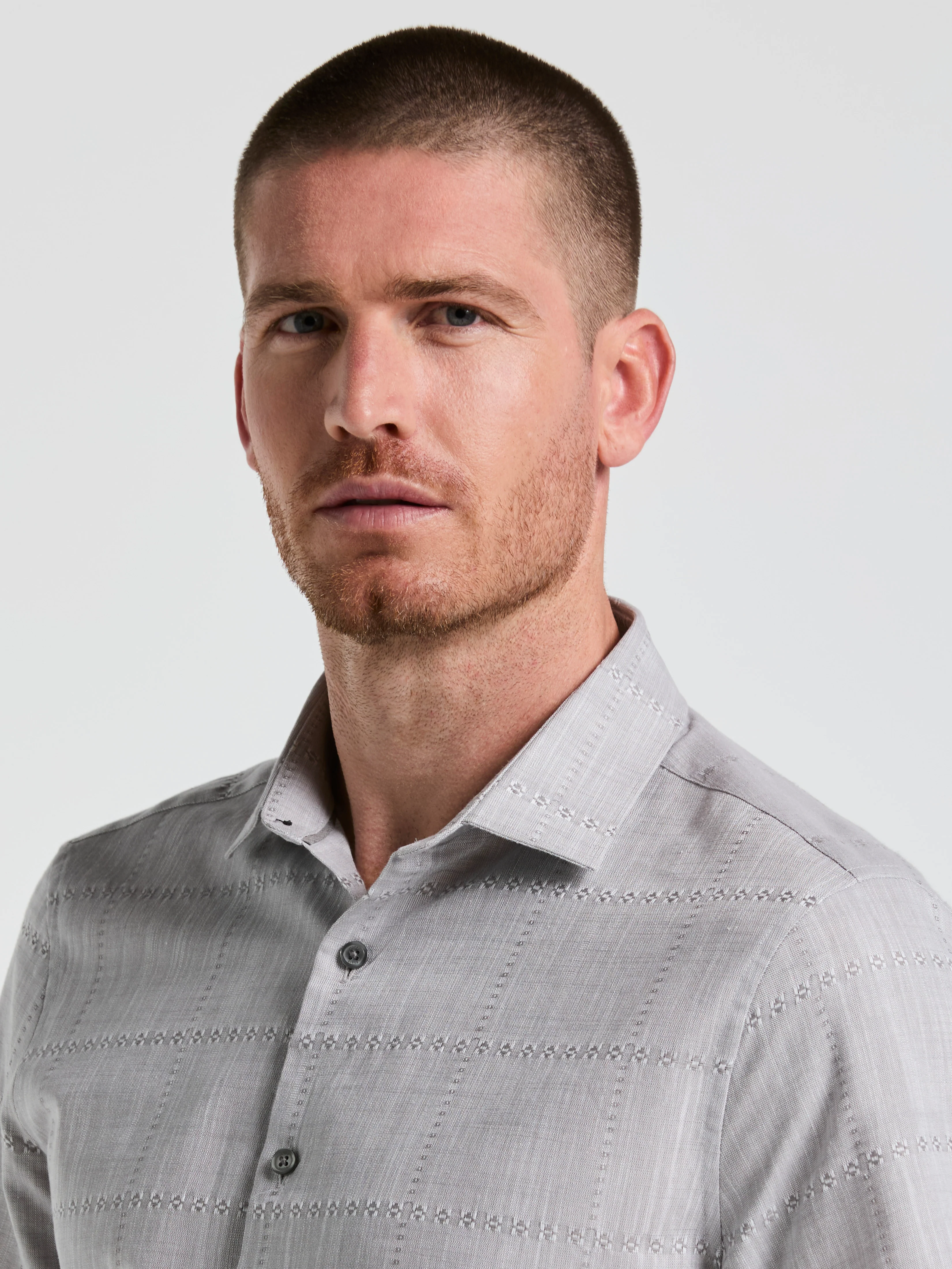 Cotton Slub Plaid Shirt - Image 4
