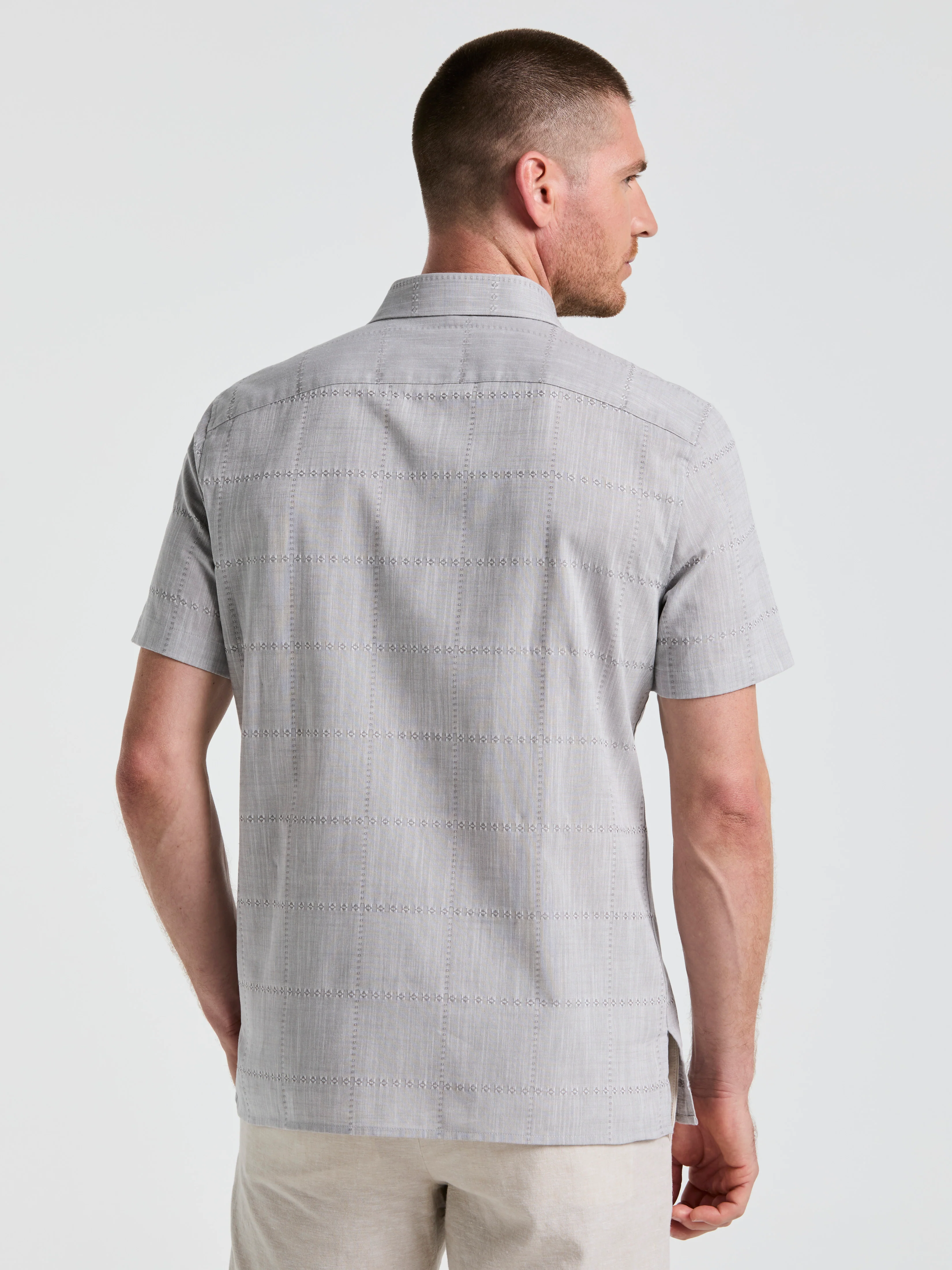 Cotton Slub Plaid Shirt - Image 5