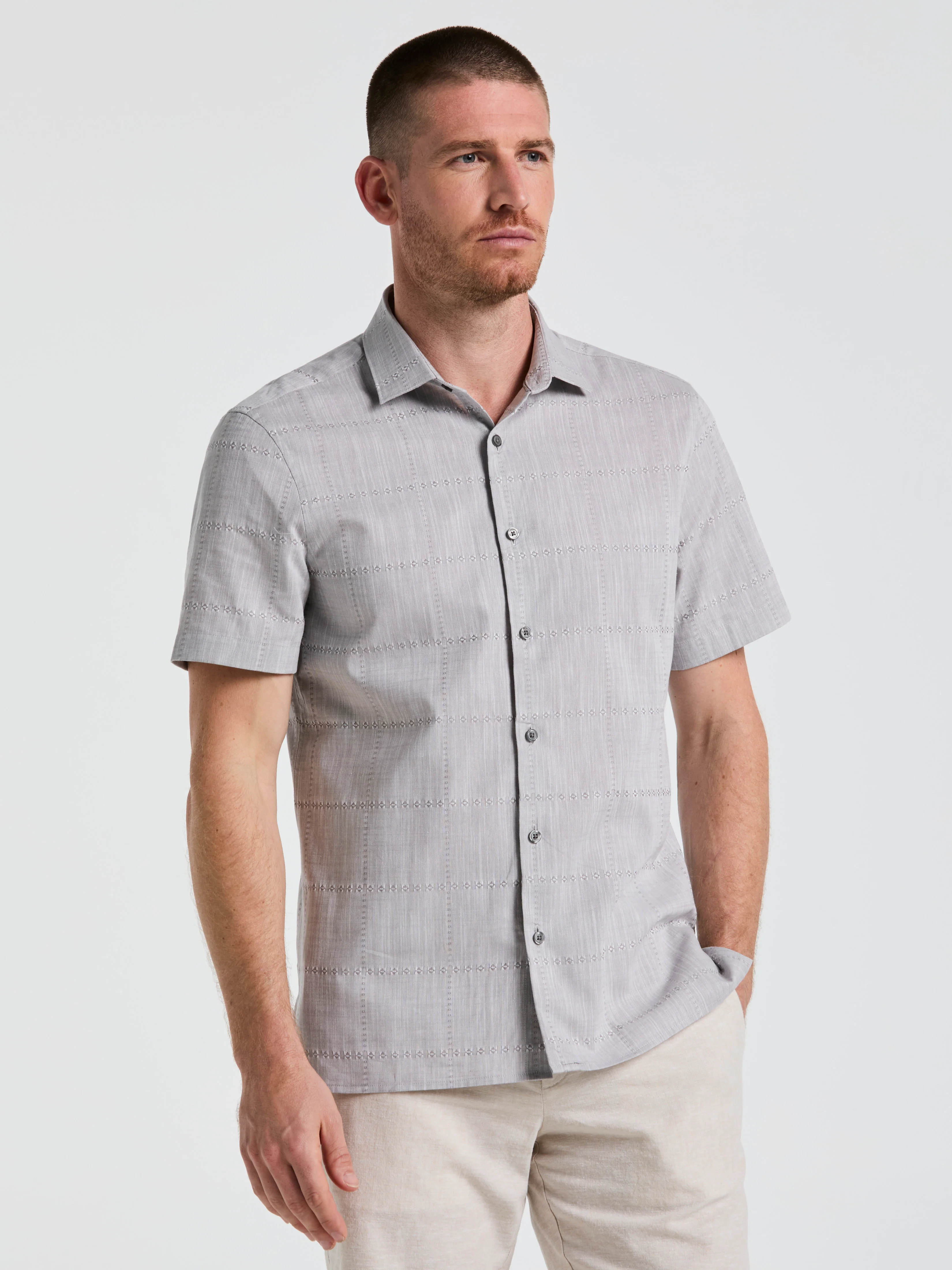 Cotton Slub Plaid Shirt - Image 6