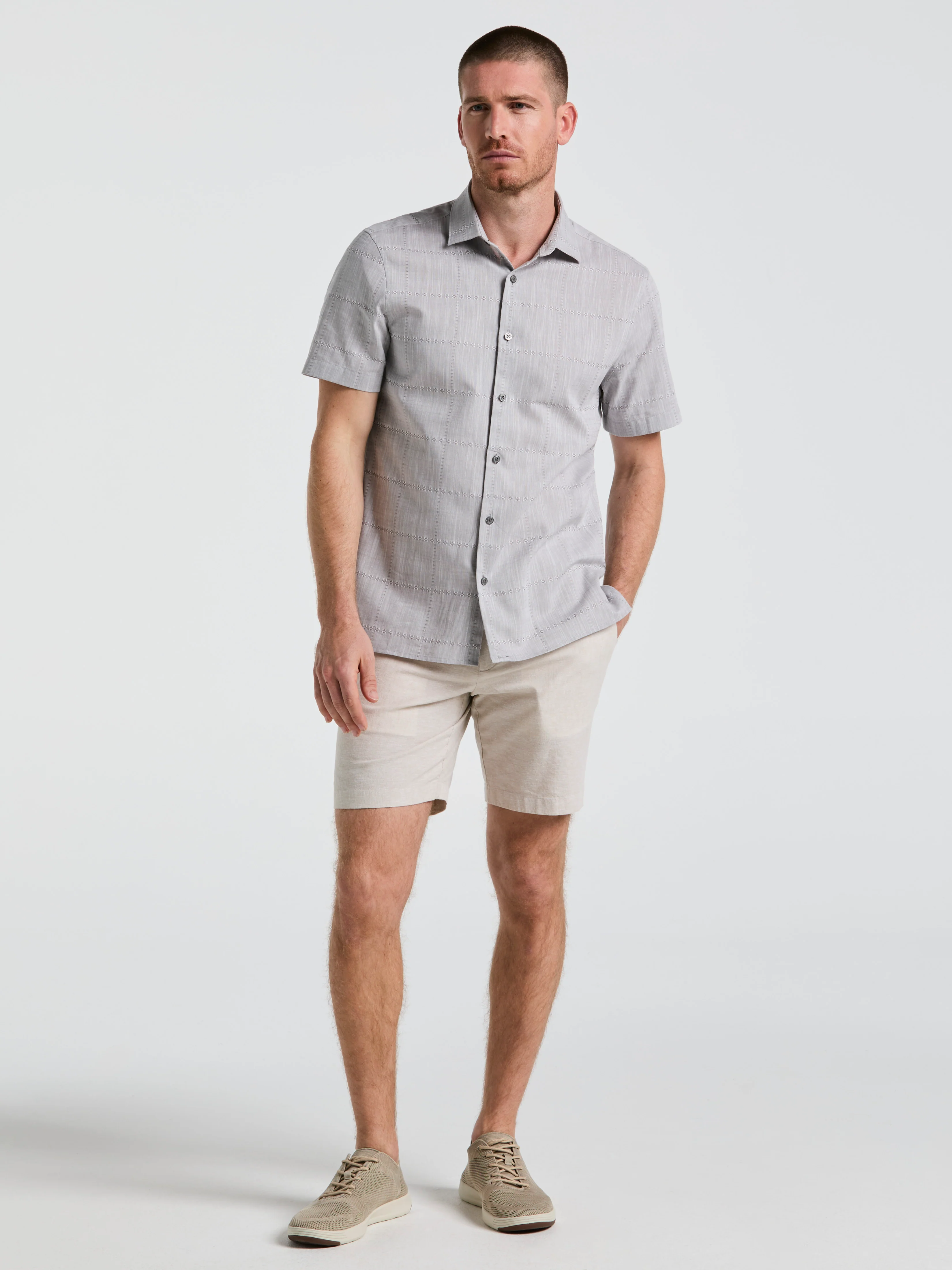 Cotton Slub Plaid Shirt - Image 7