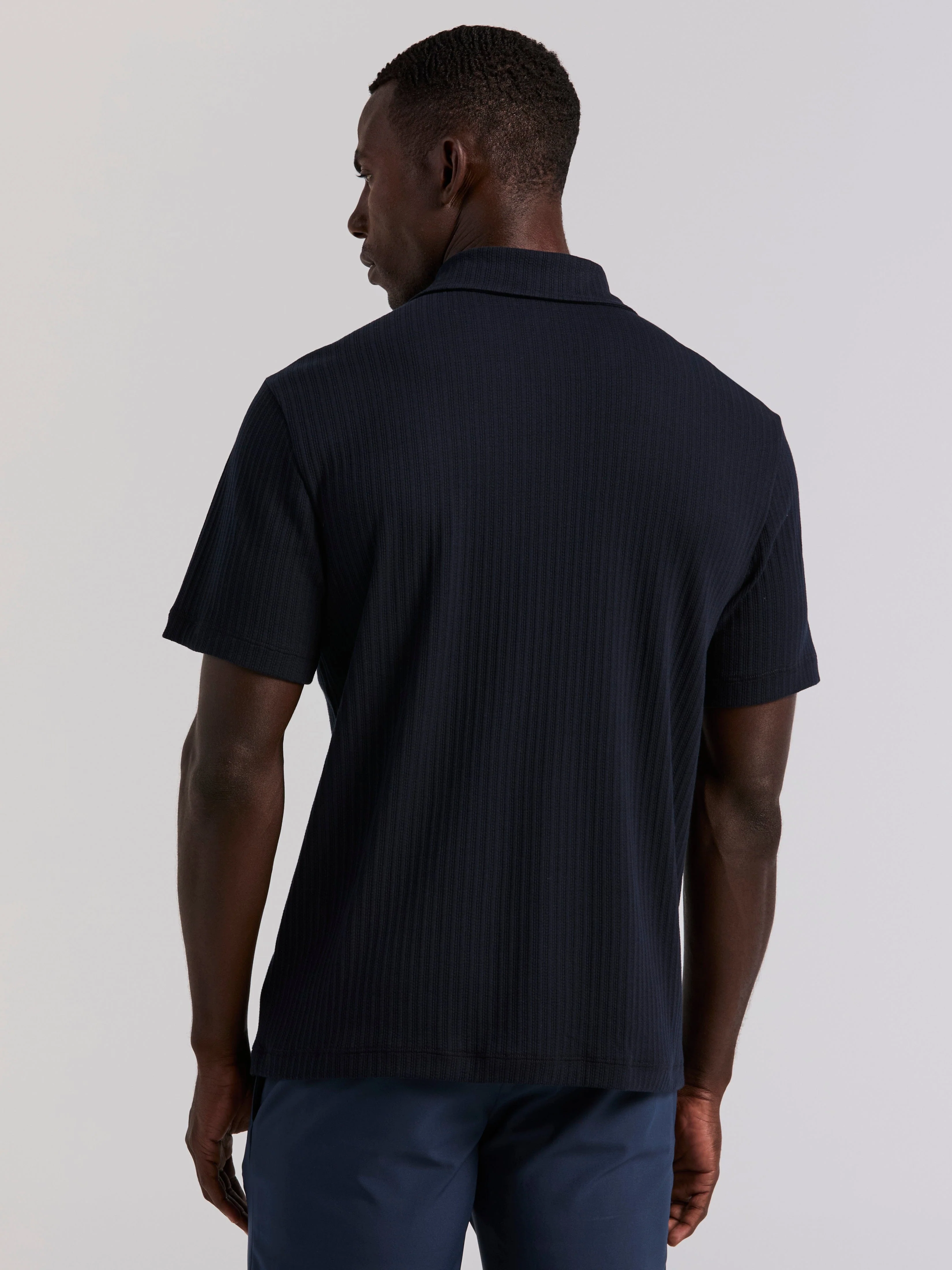 Vertical Stripe Jacquard Button Front Knit - Image 4