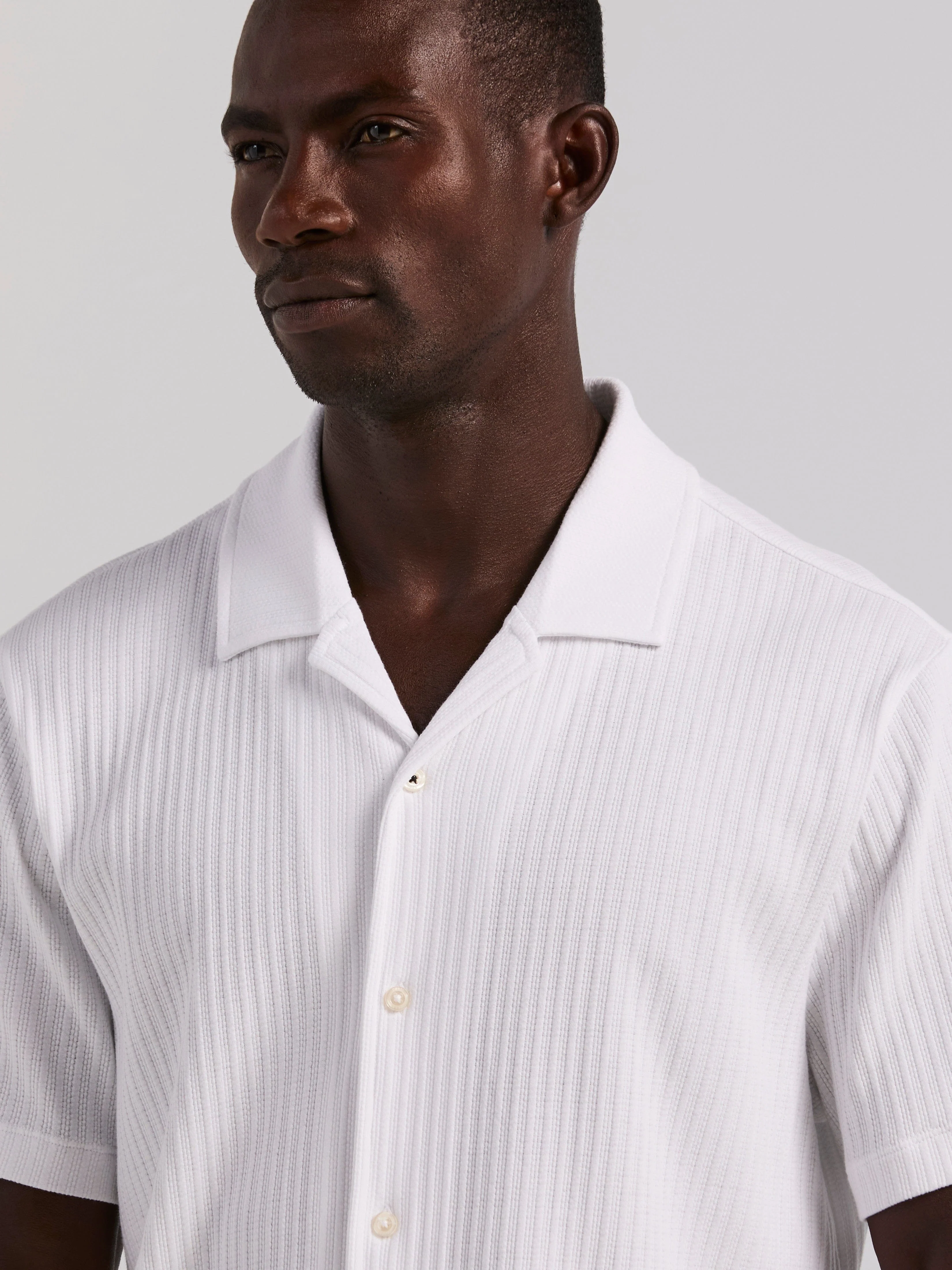 Vertical Stripe Jacquard Button Front Knit - Image 8
