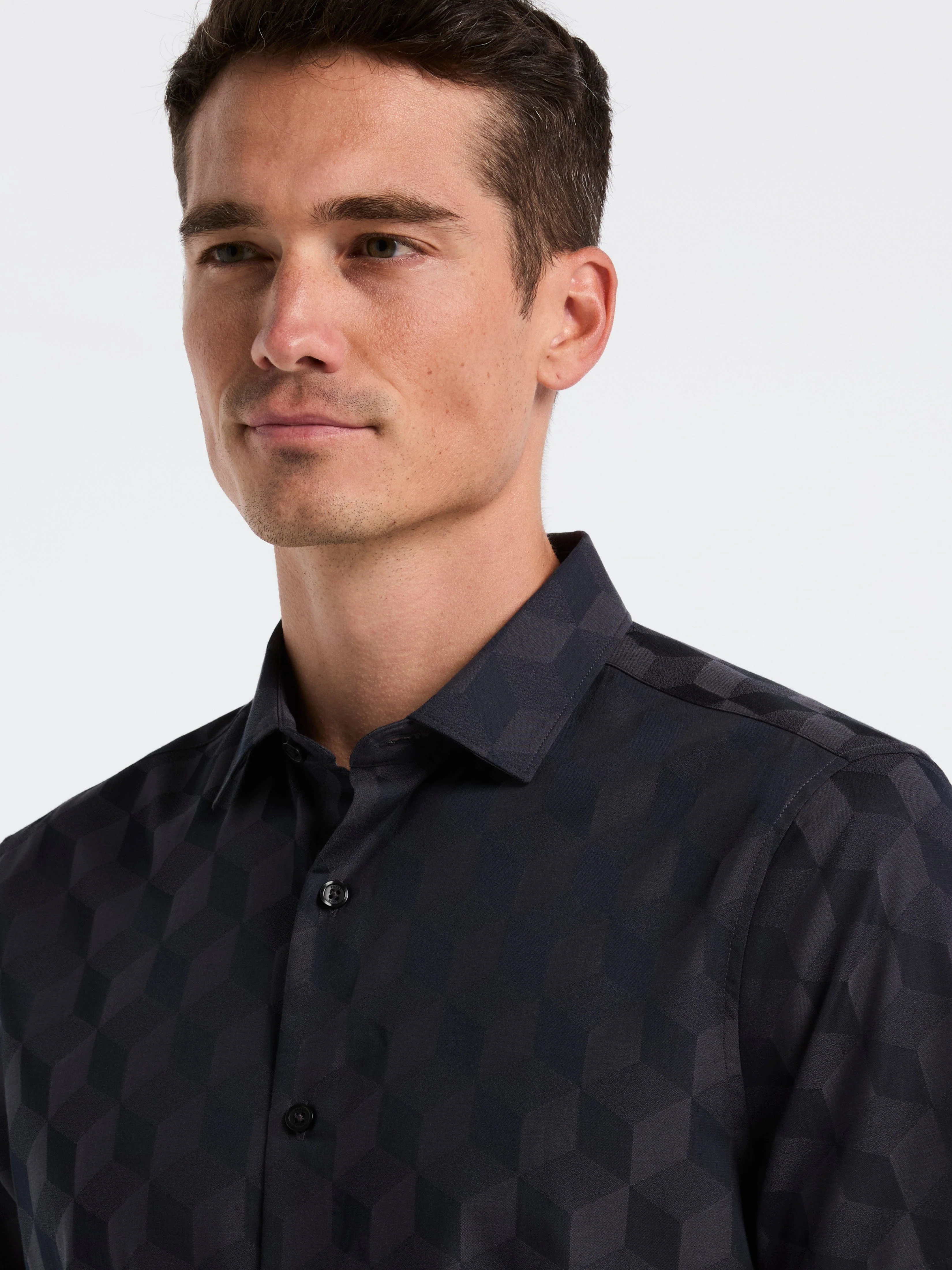 Cube Geo Jacquard Print Shirt - Image 3