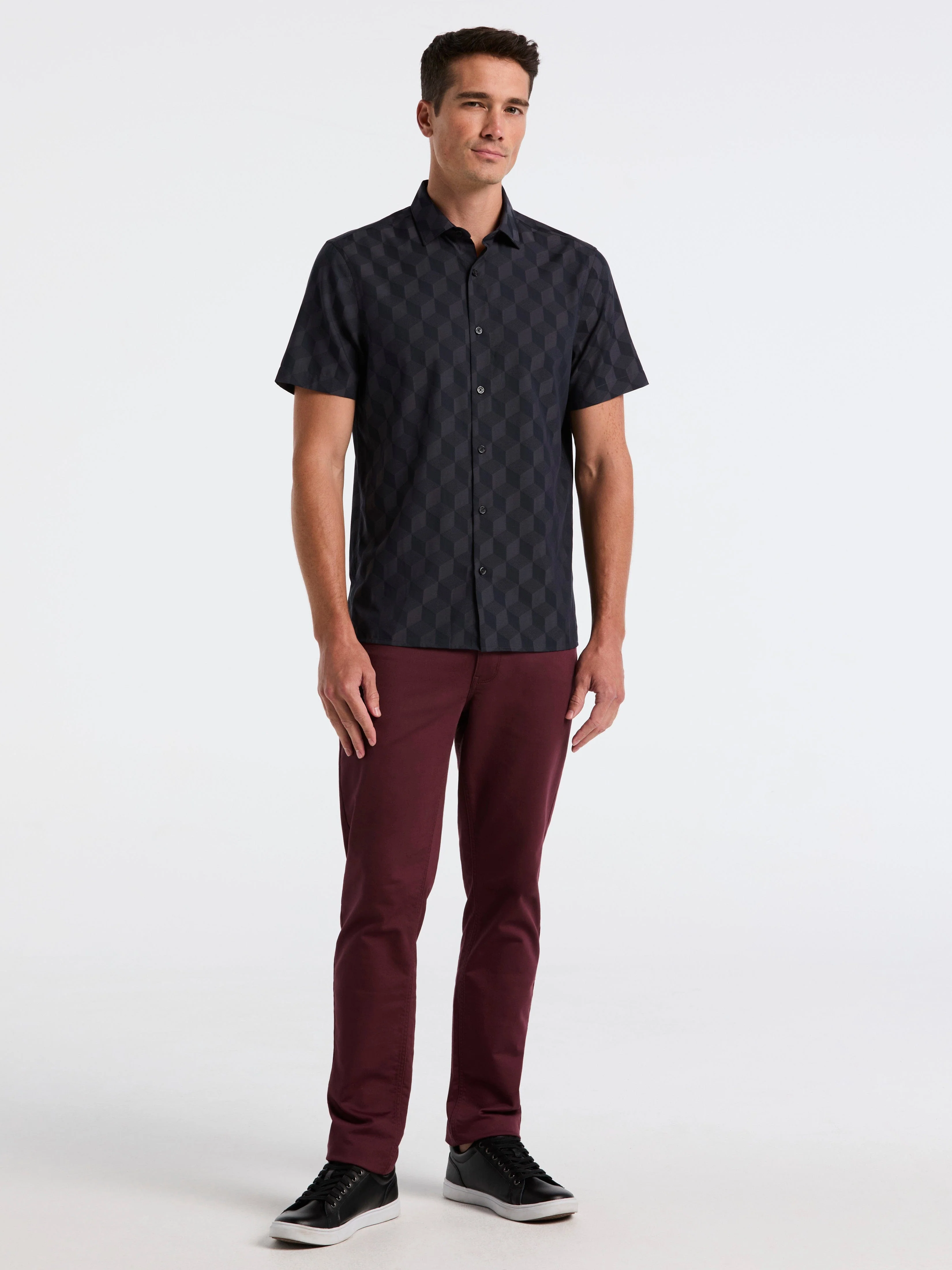 Cube Geo Jacquard Print Shirt - Image 4