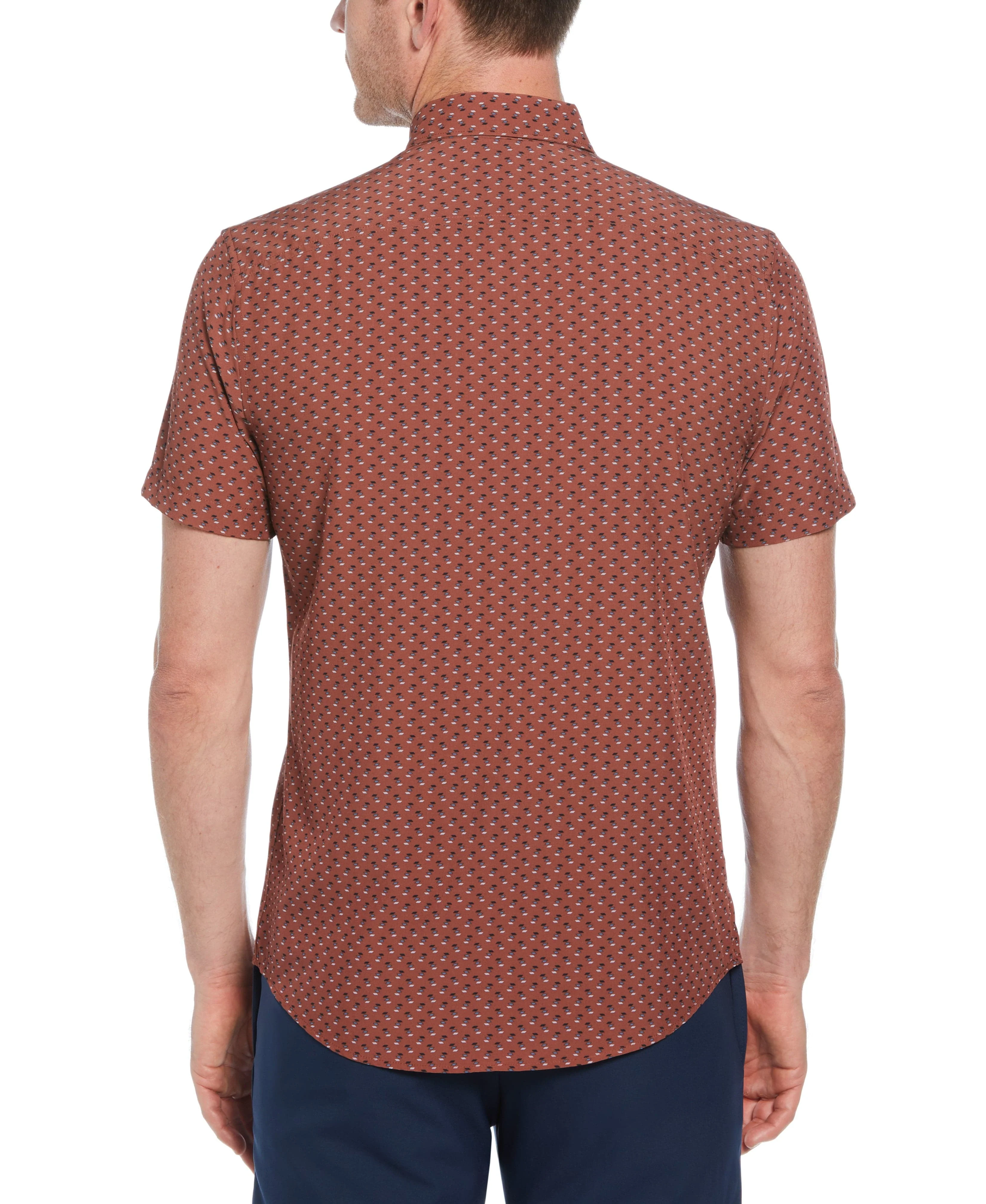 Slim Fit Diamond Print Shirt - Image 2