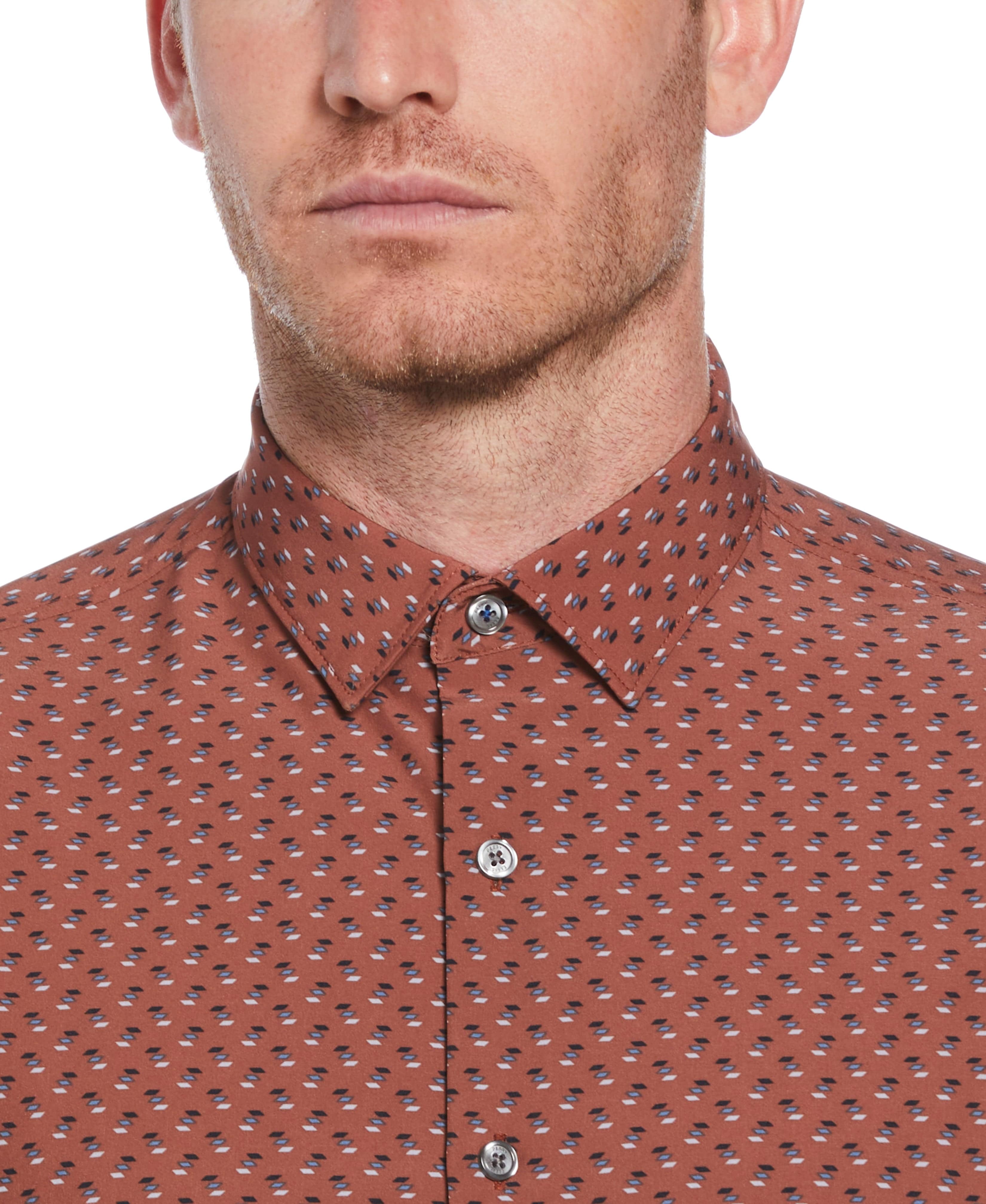 Slim Fit Diamond Print Shirt - Image 3