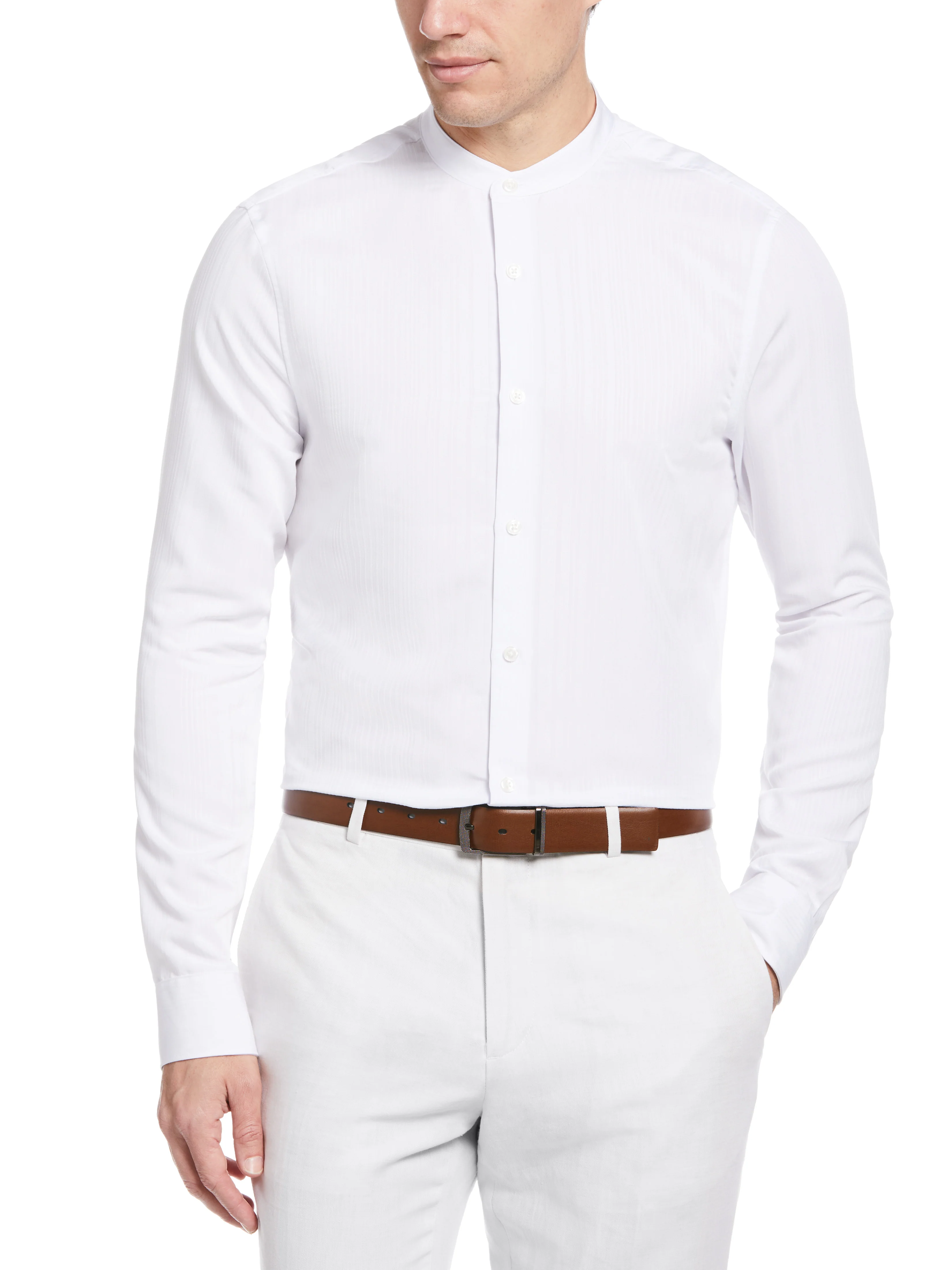 Dobby Banded Stretch Collar Shirt