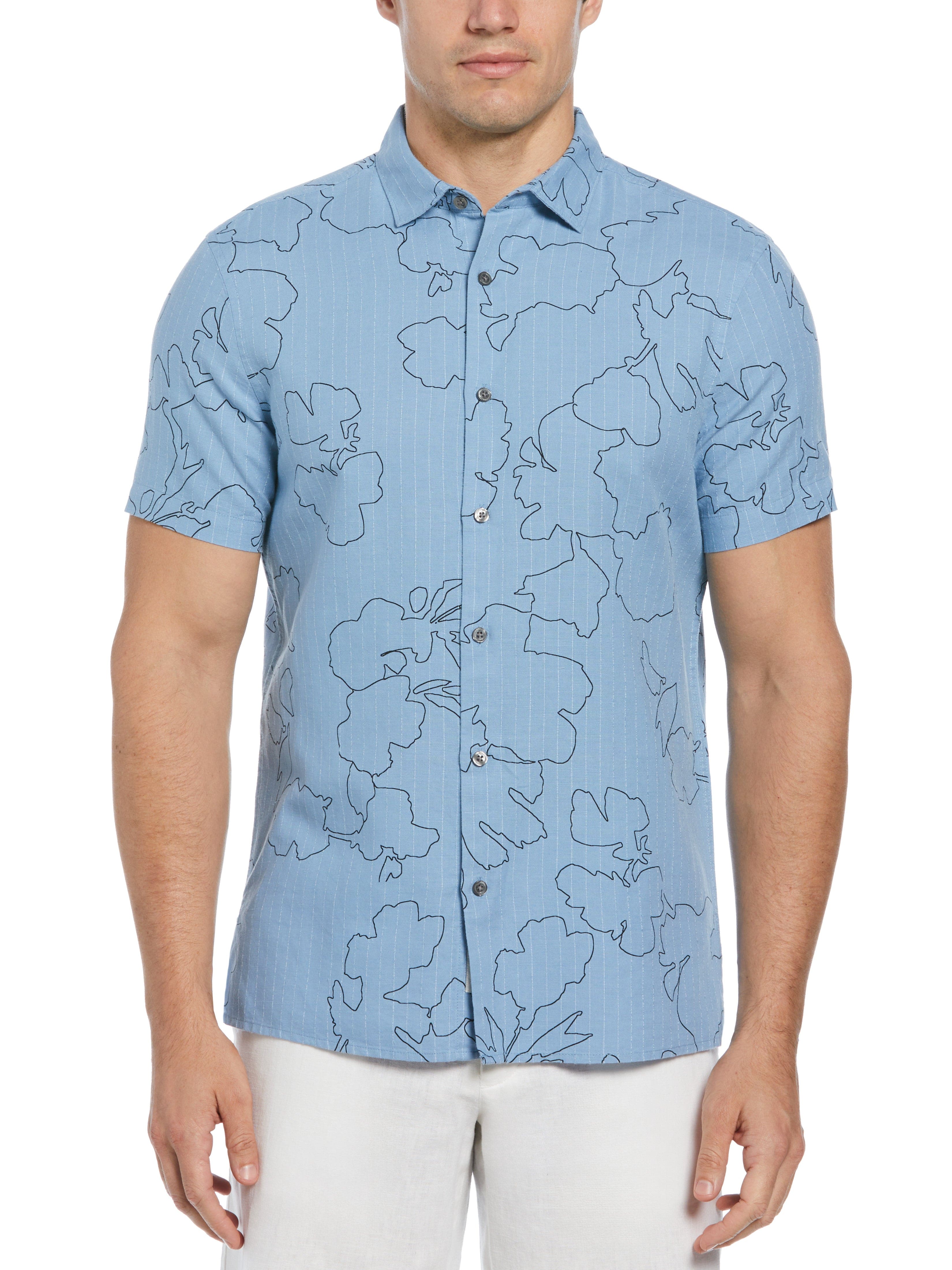 Dobby Floral Print Shirt - Image 4