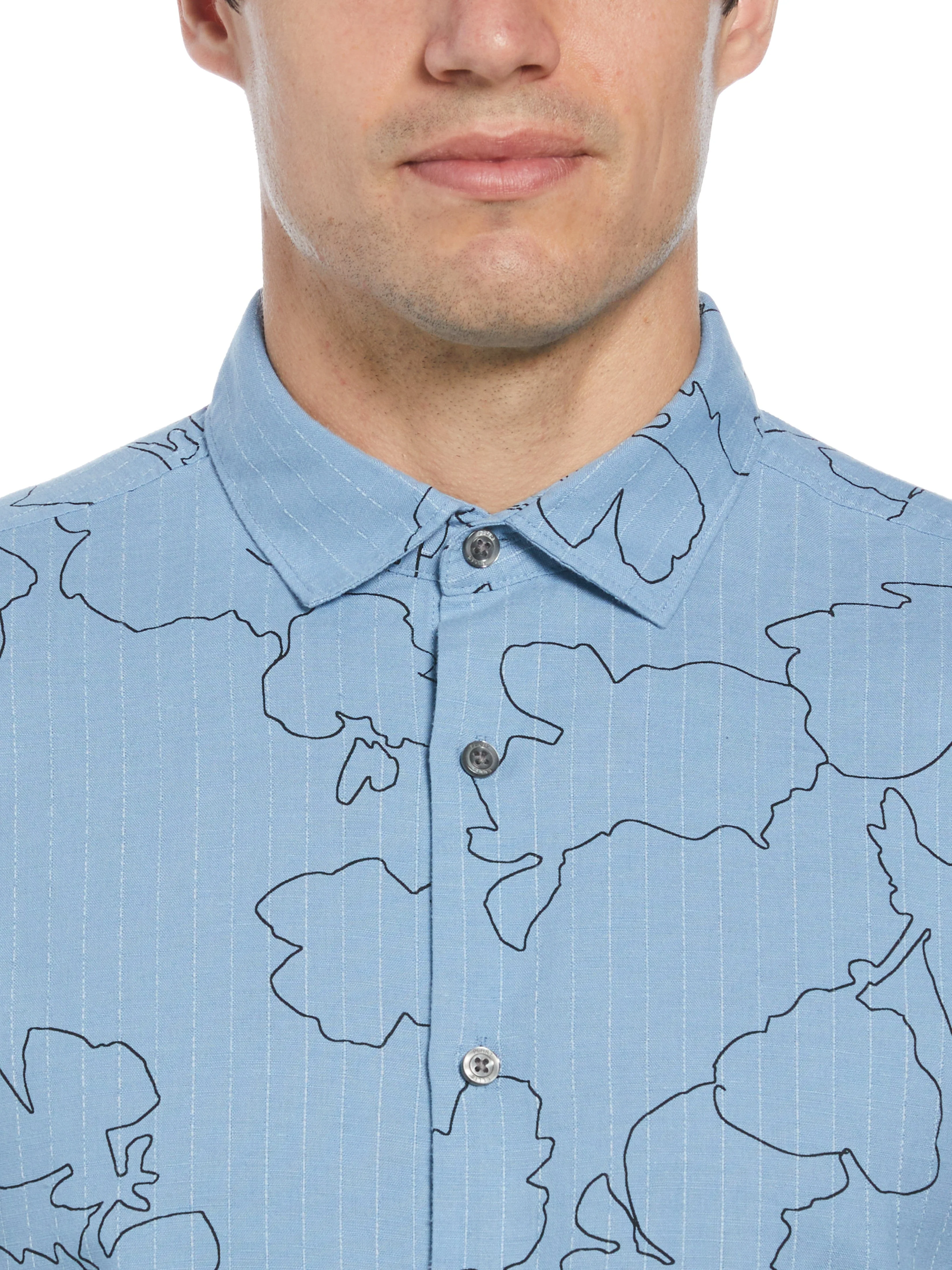 Dobby Floral Print Shirt - Image 6
