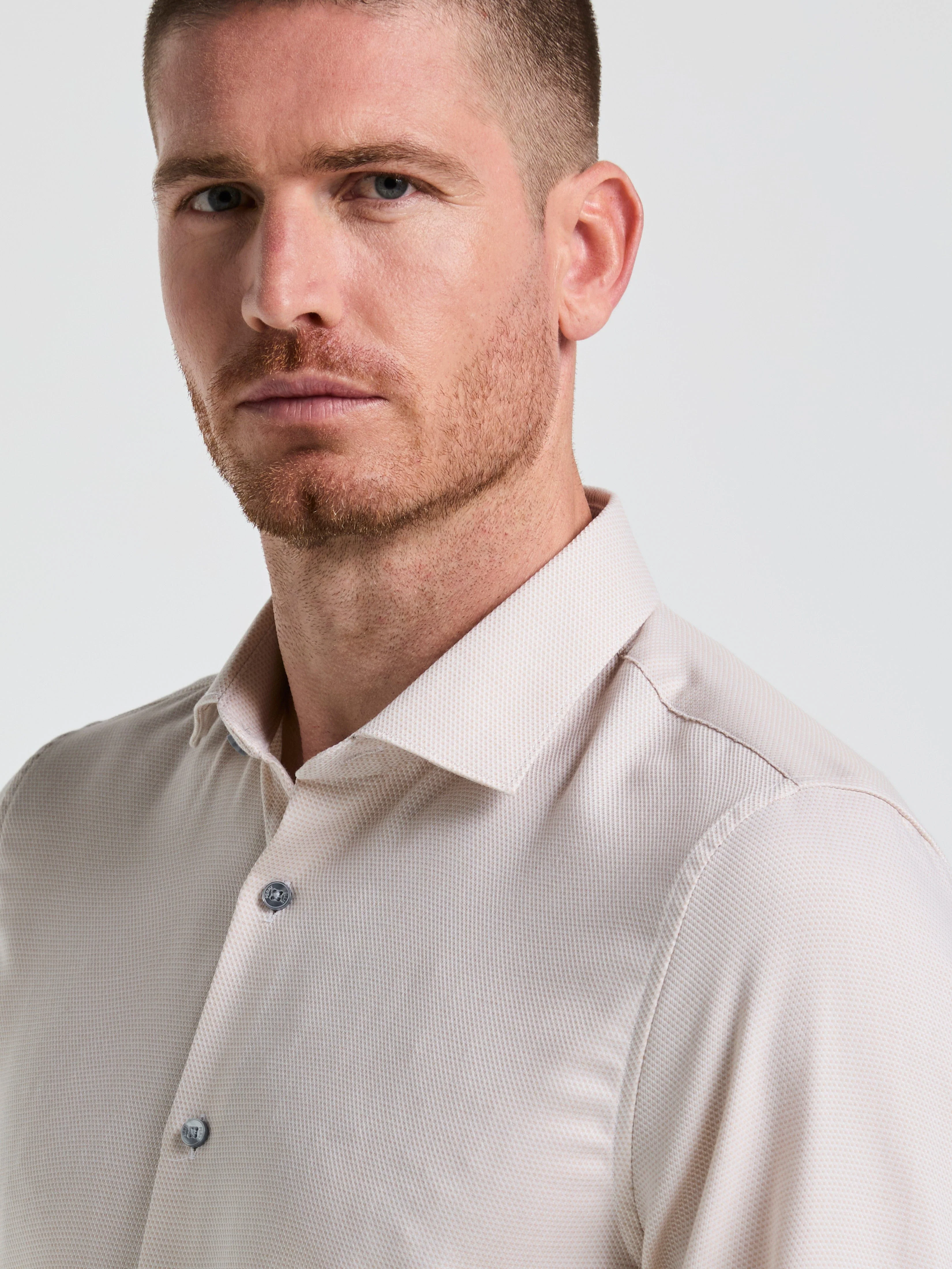 Dobby Micro Print Dress Shirt - Image 2