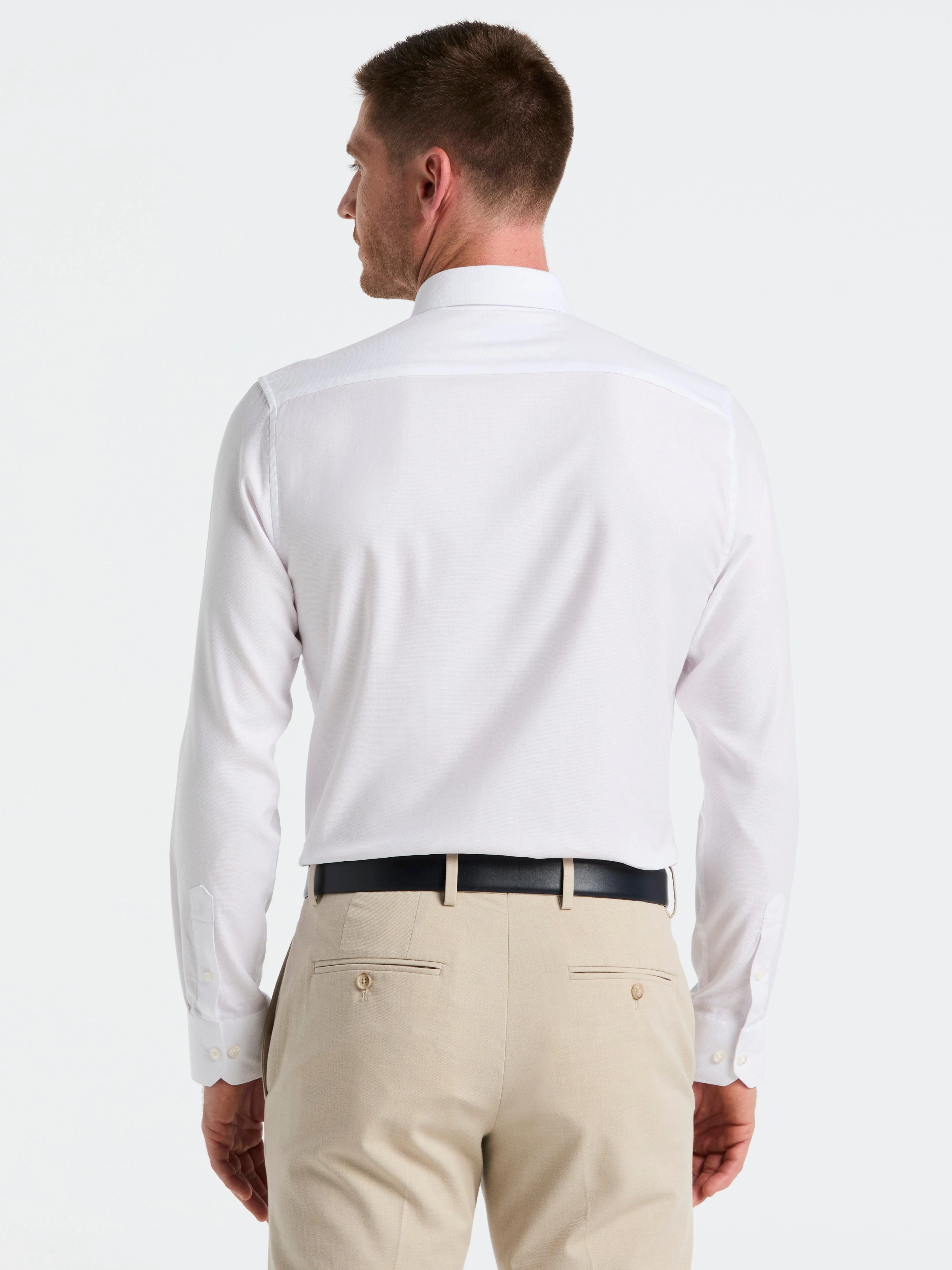 Dobby Micro Diamond Print Dress Shirt - Image 3