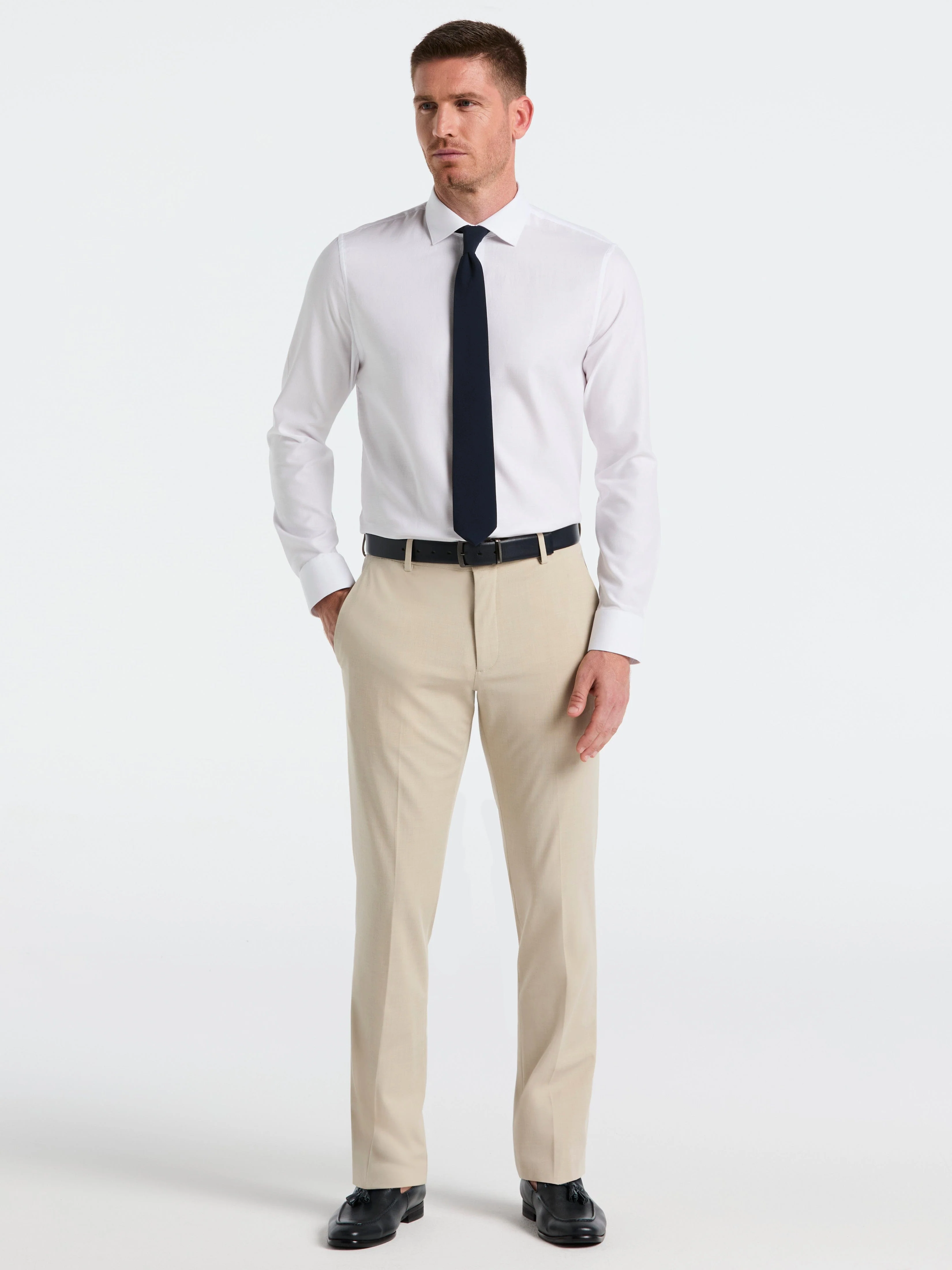 Dobby Micro Diamond Print Dress Shirt - Image 4