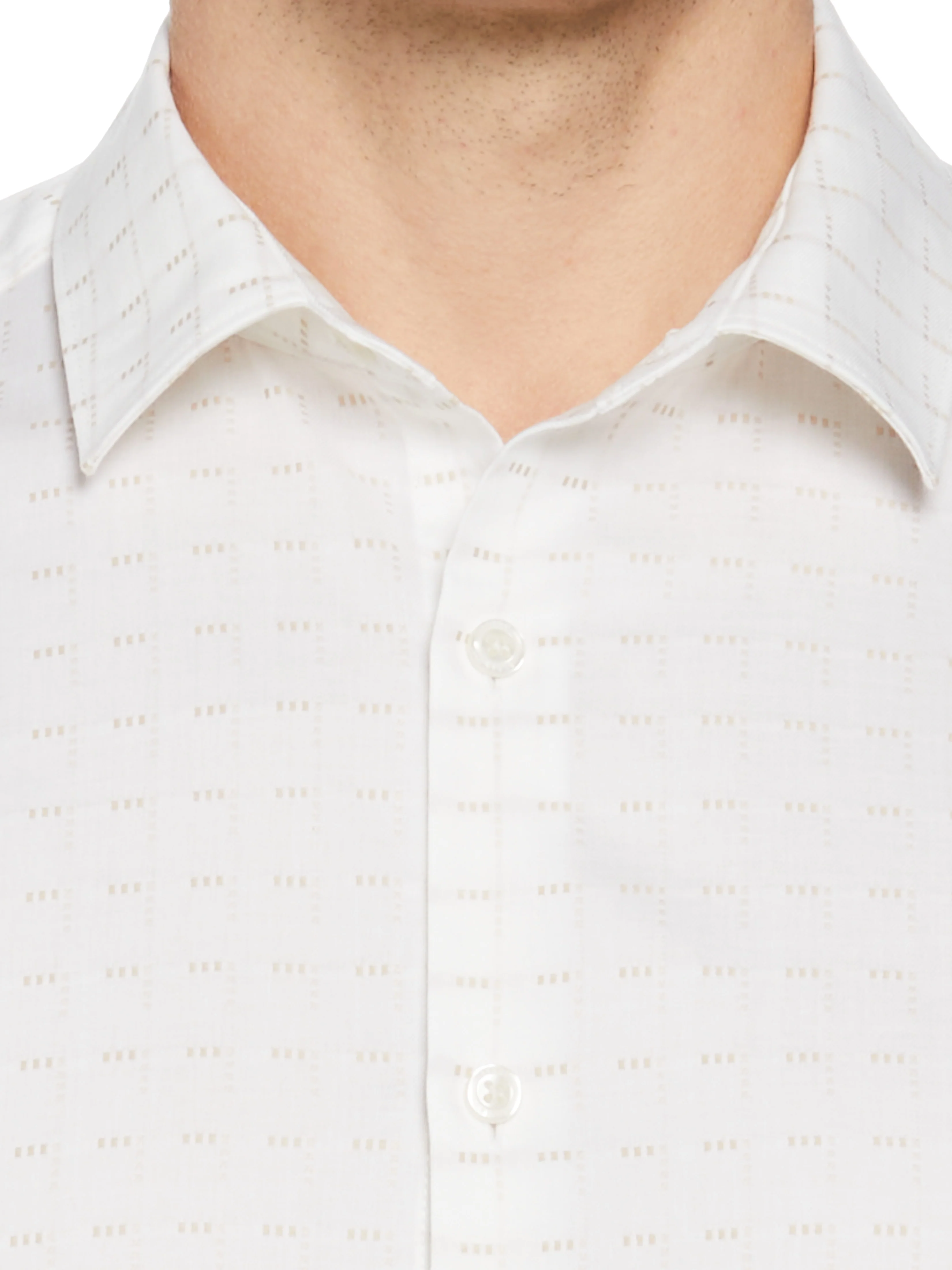 Dobby Perry Print Plaid Shirt - Image 3