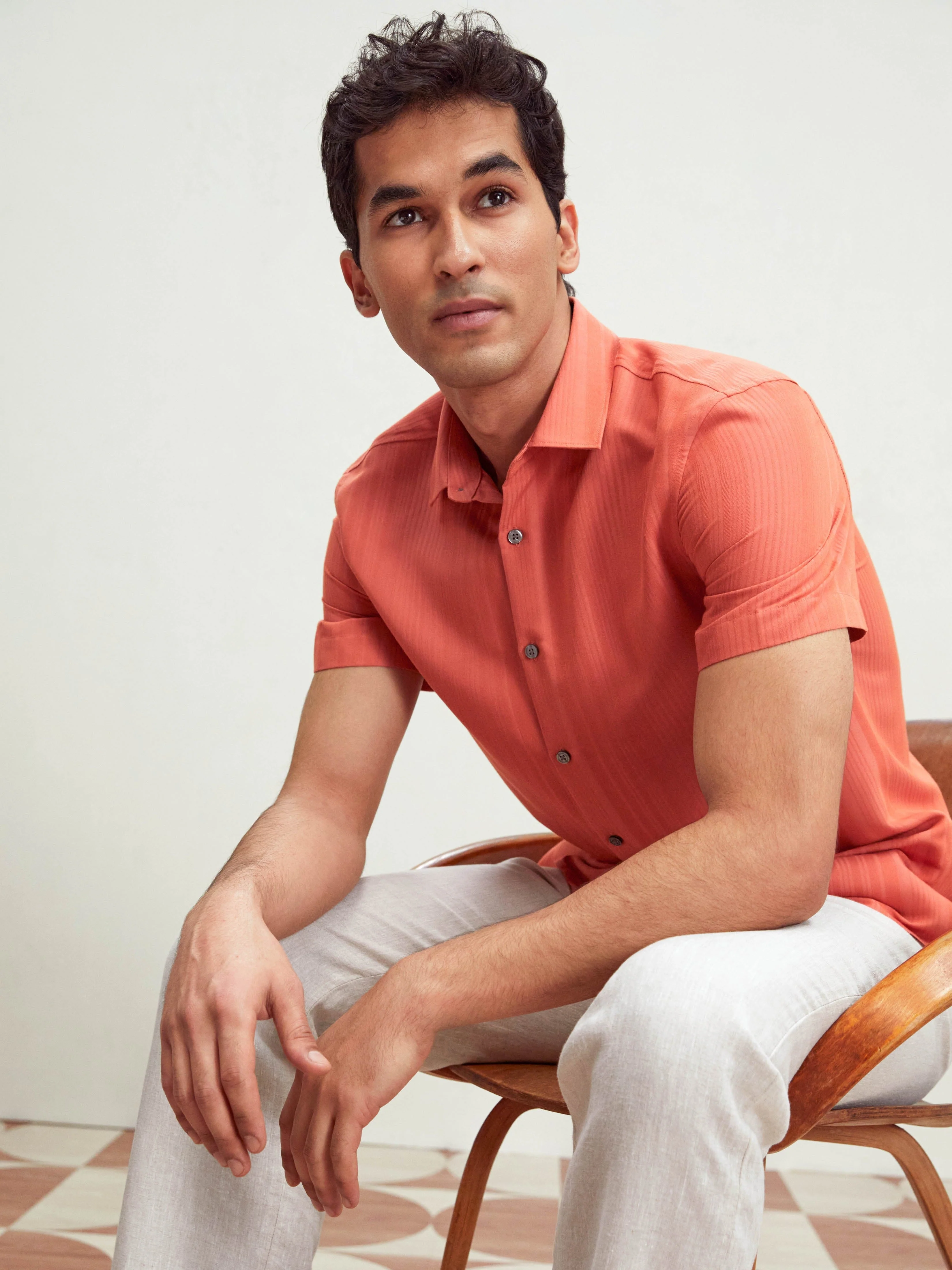 Dobby Sateen Stripe Shirt - Image 4
