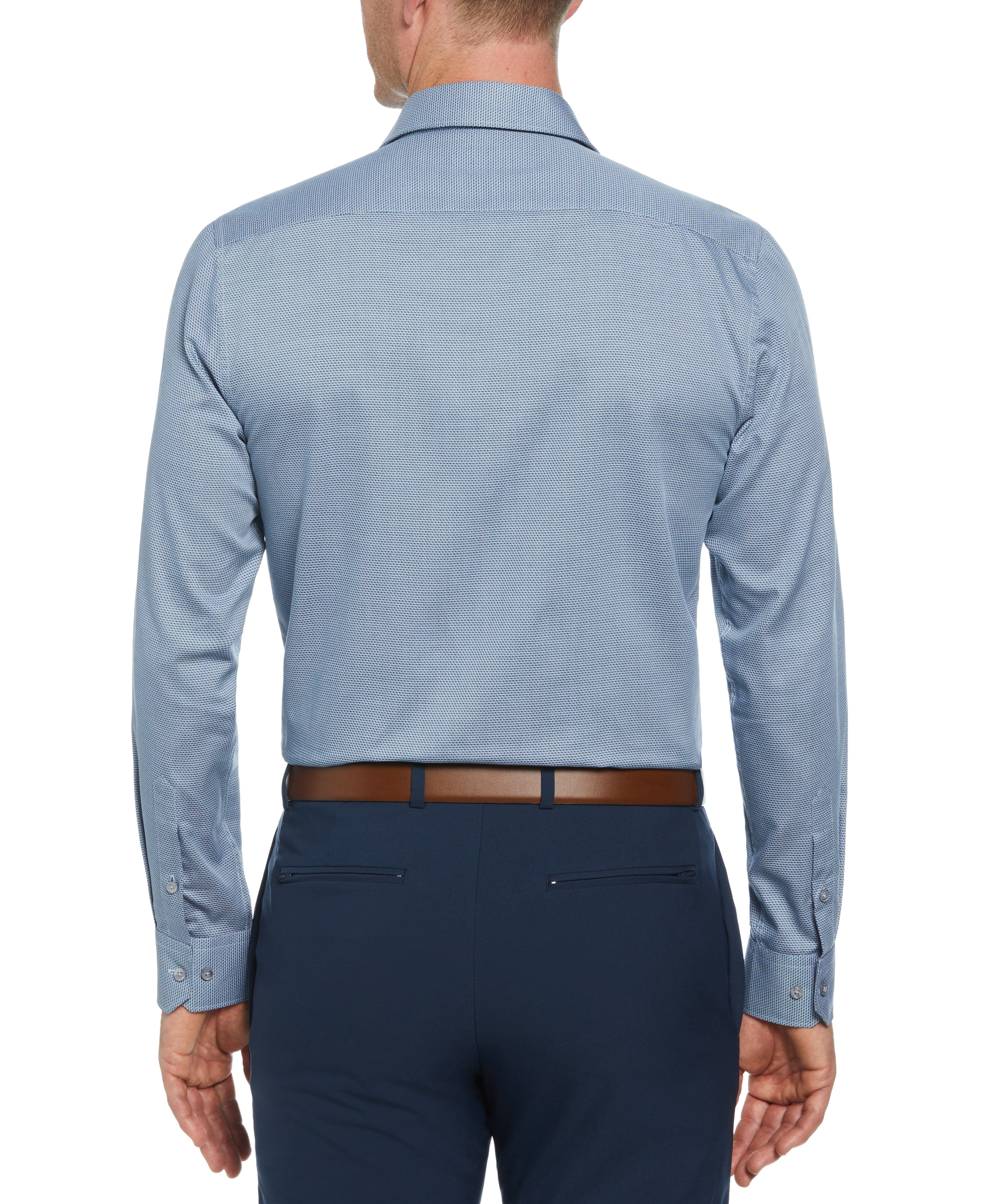 Slim Fit Button-Down Double Edge Dobby Dress Shirt - Image 2