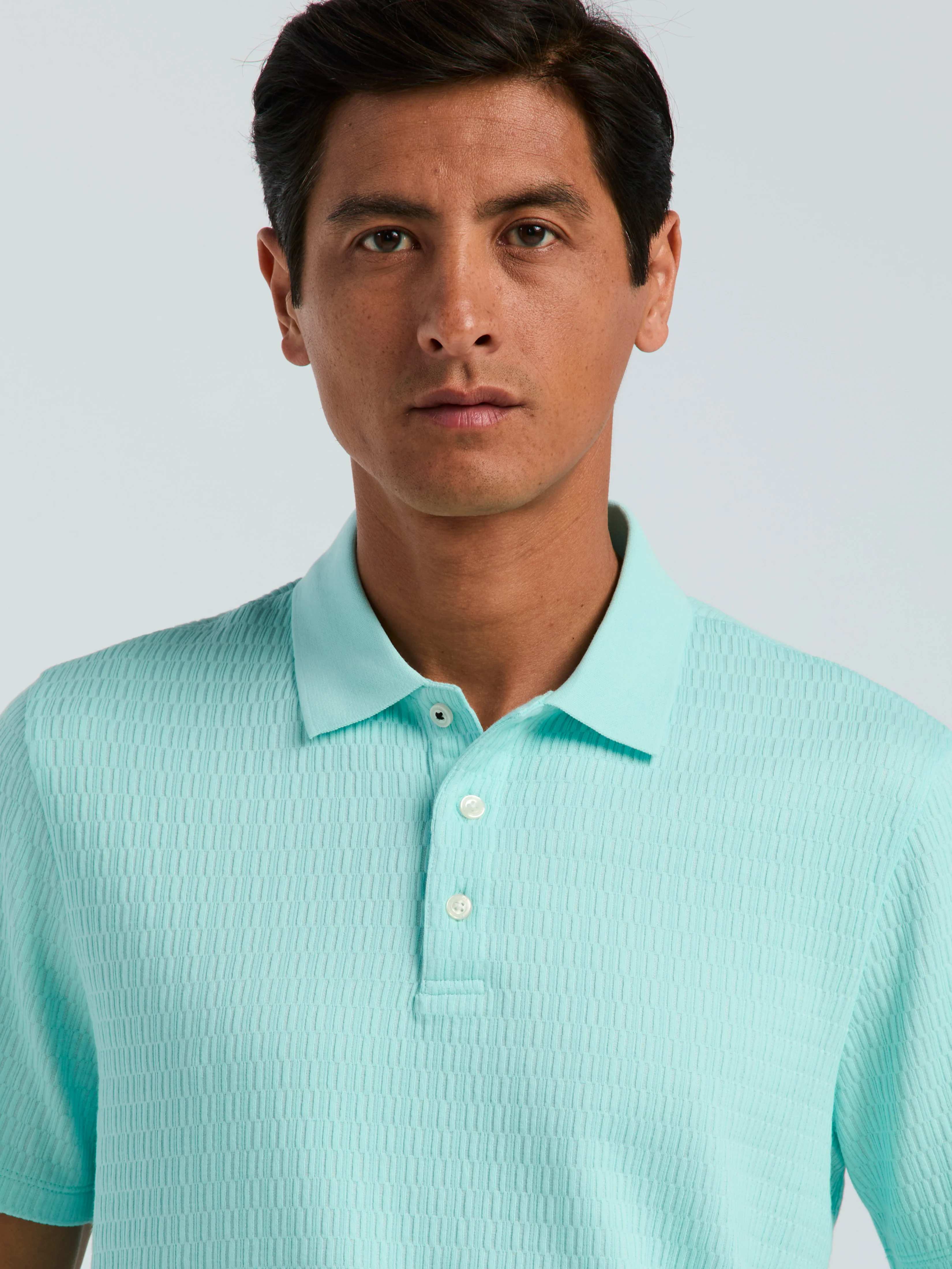 Geometric Jacquard Polo Shirt - Image 2