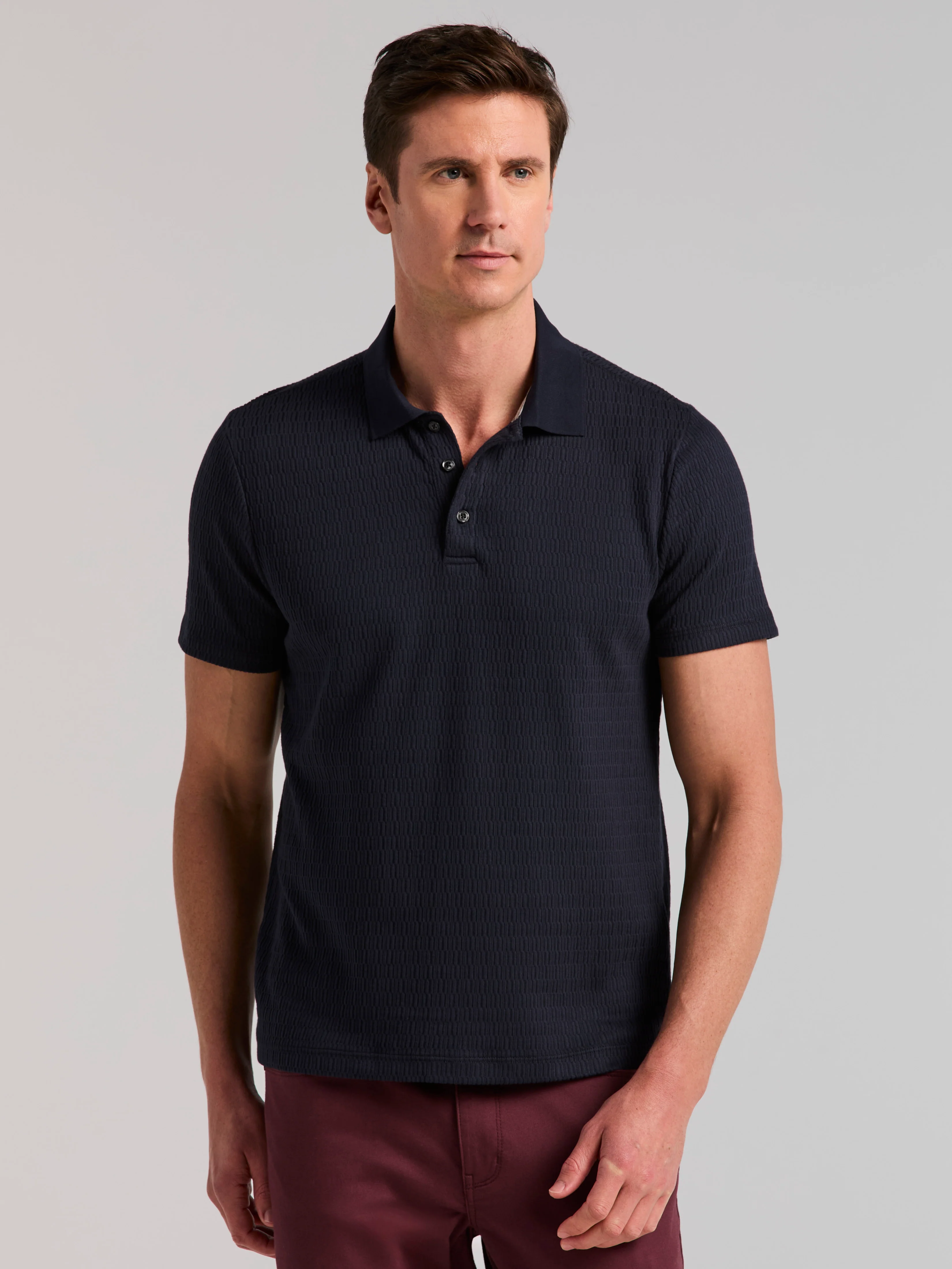 Geometric Jacquard Polo Shirt - Image 6