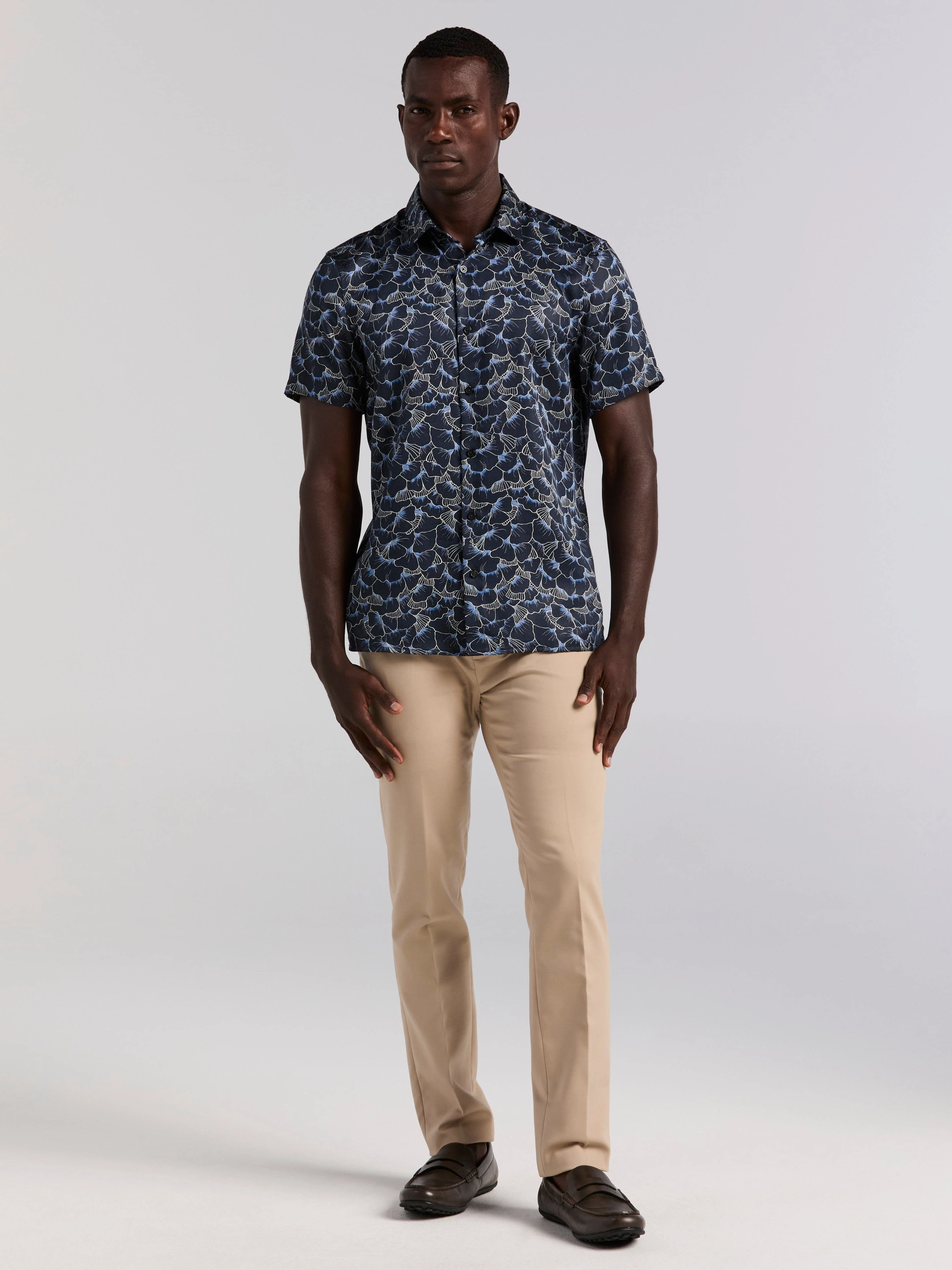 Ginkgo Print Short Sleeve Shirt - Image 3