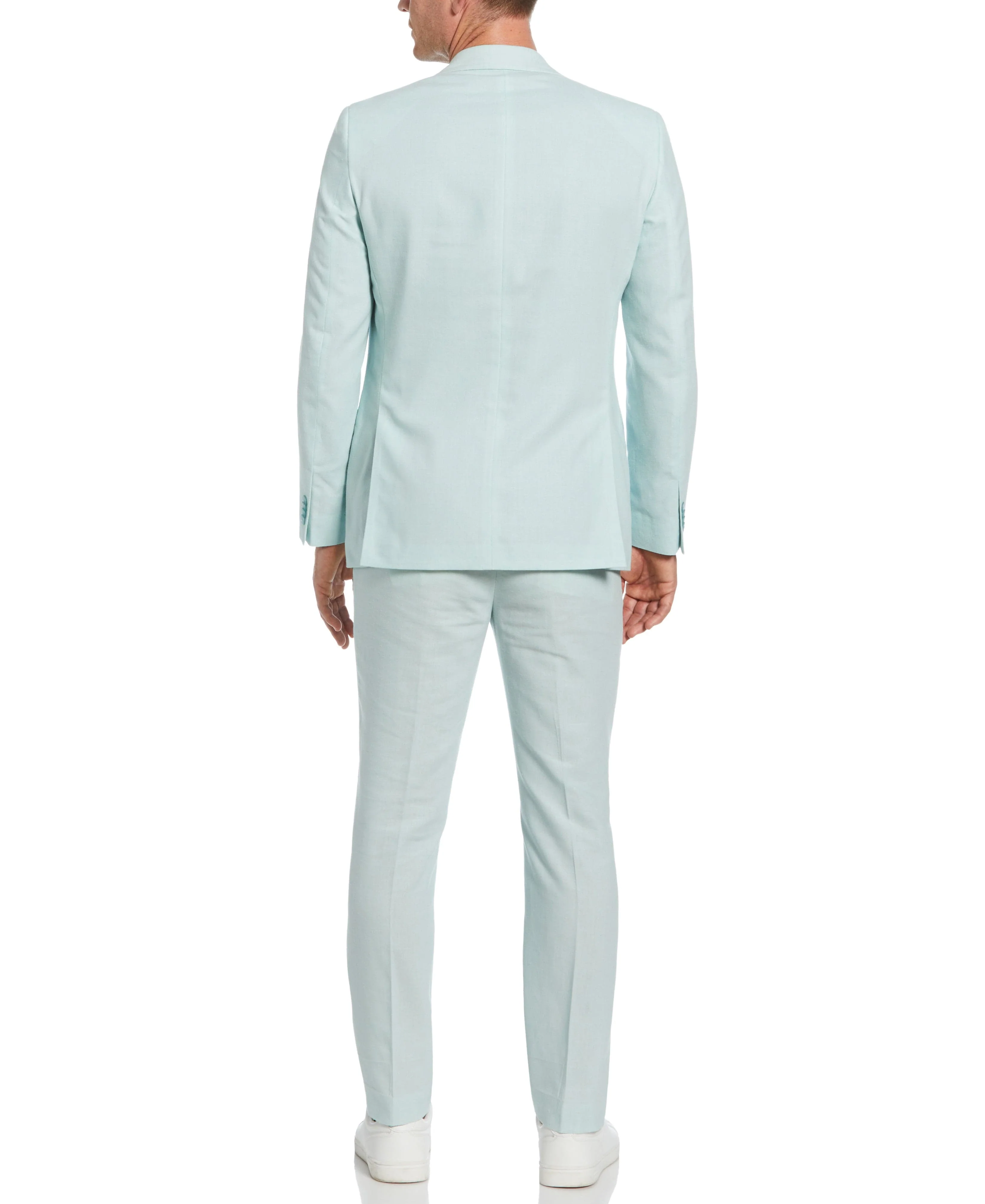 Slim Fit Linen Blend Suit Jacket - Image 6