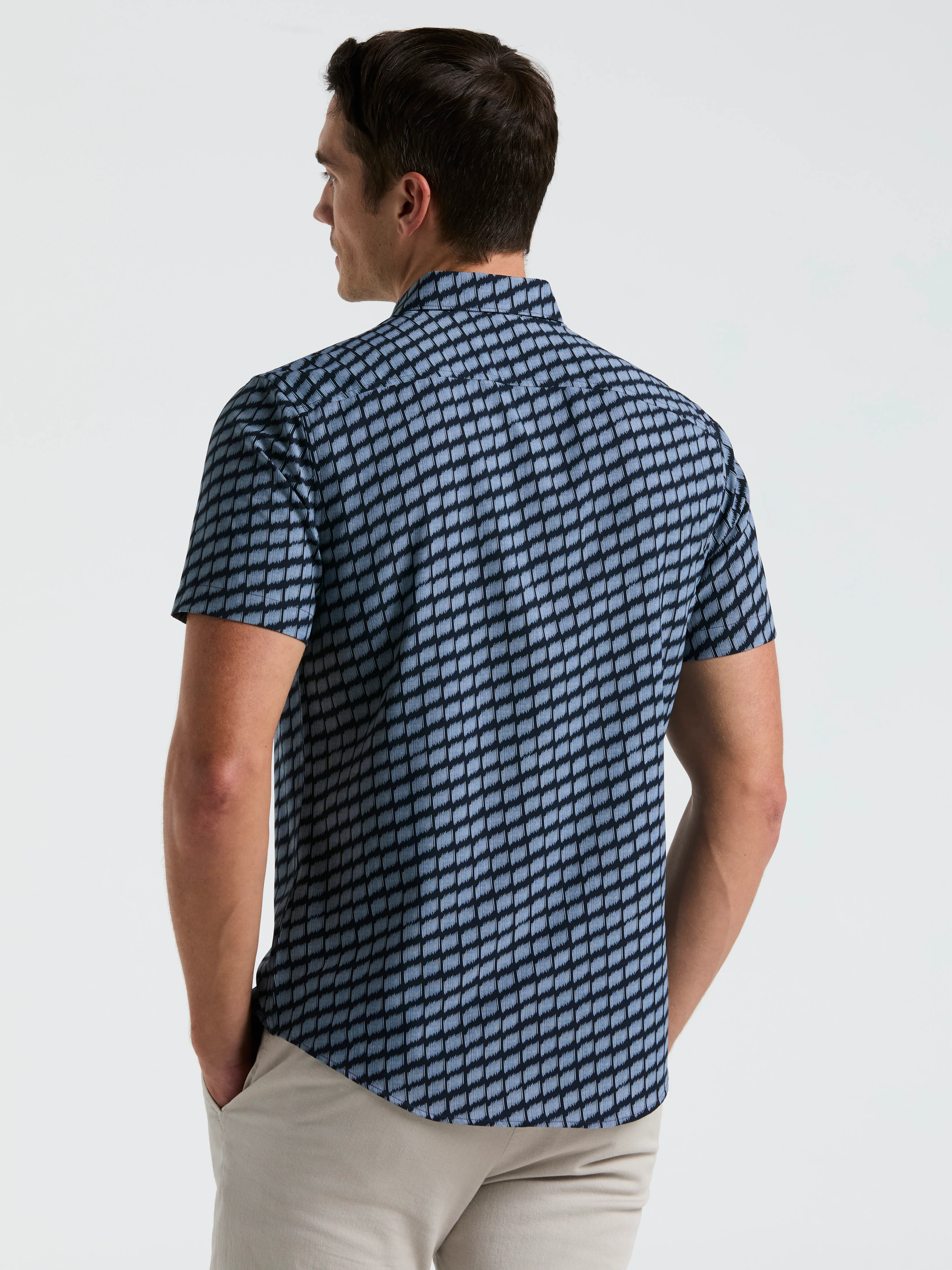 Total Stretch Hash Mark Print Slim Fit Shirt - Image 3